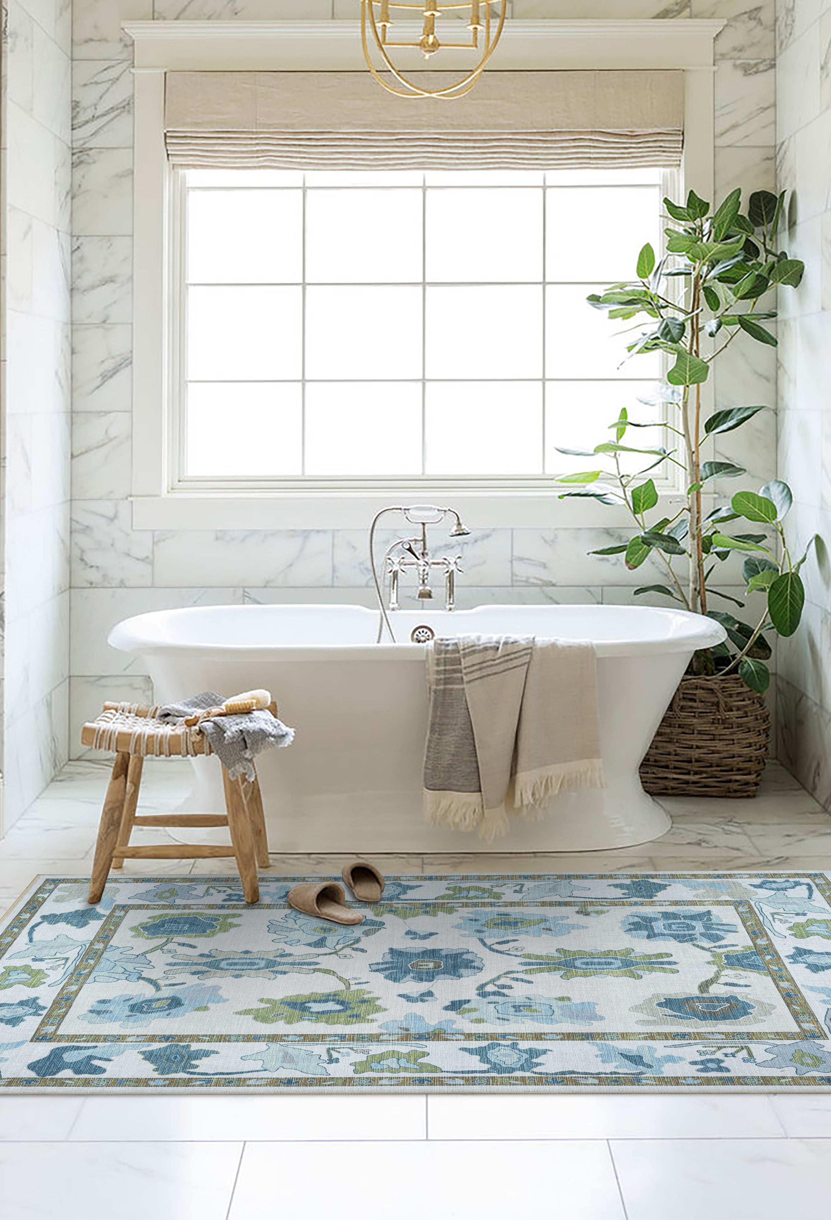 Alienore Green Blue Modern Oushak Rug