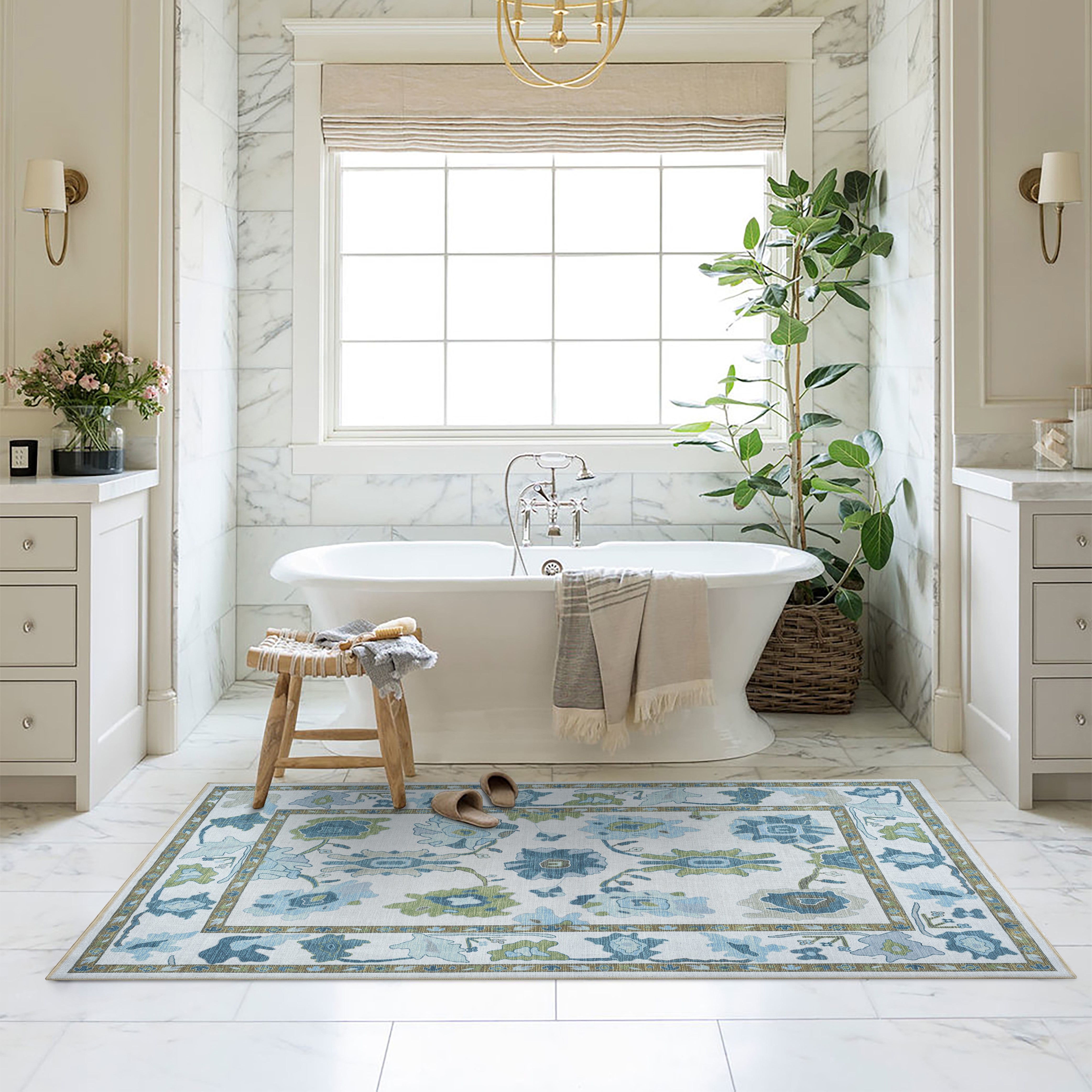 Alienore Green Blue Modern Oushak Rug