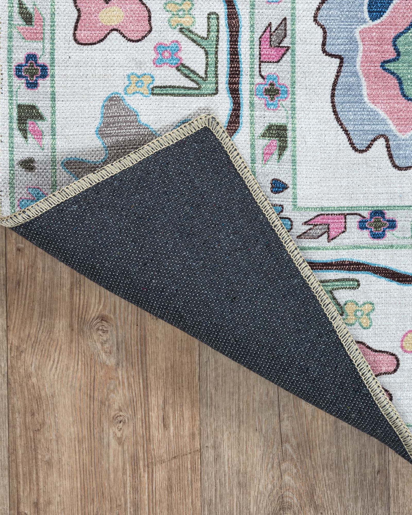 Sawsan Pastel Colorful Floral Modern Oushak Rug