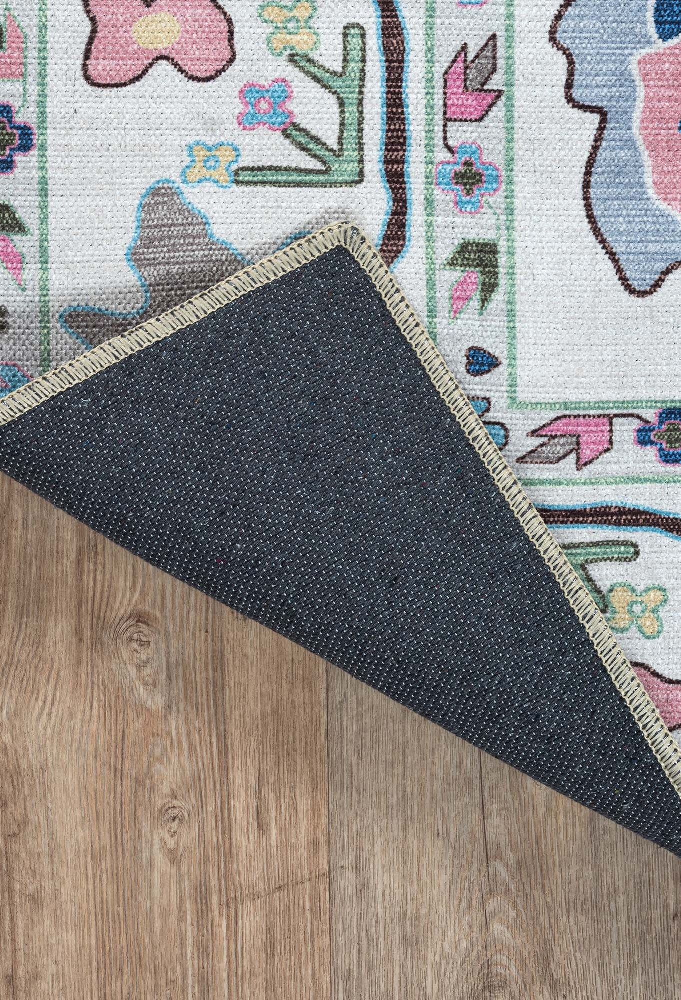 Sawsan Pastel Colorful Floral Modern Oushak Rug