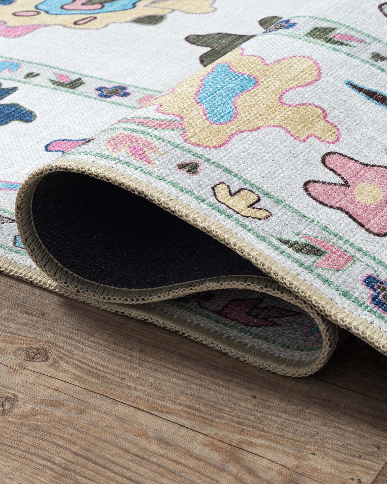 Sawsan Pastel Colorful Floral Modern Oushak Rug