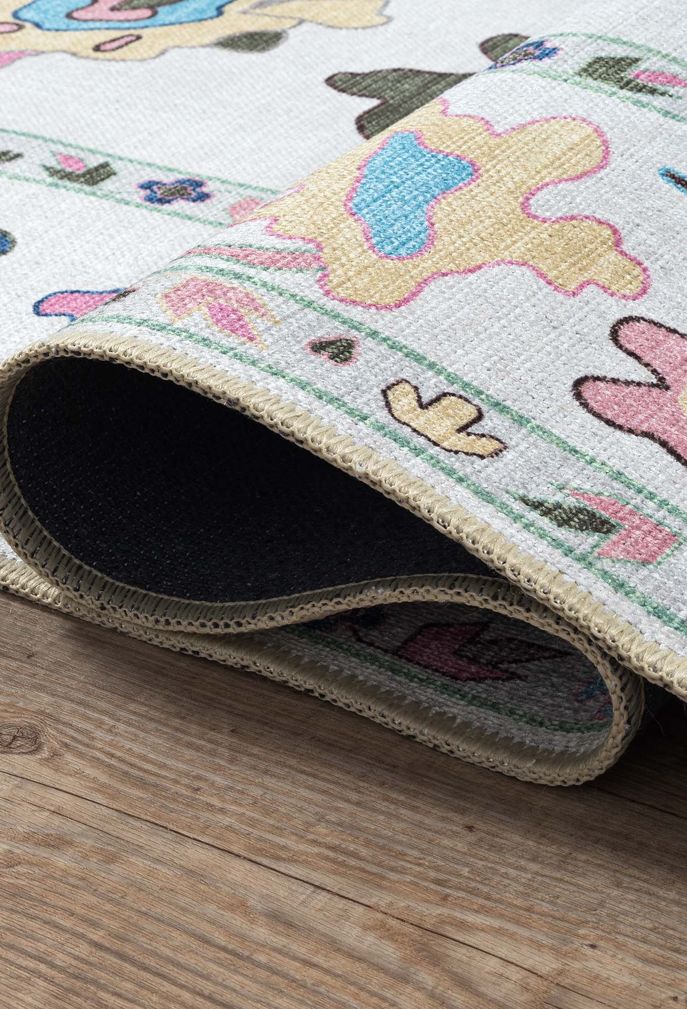 Sawsan Pastel Colorful Floral Modern Oushak Rug