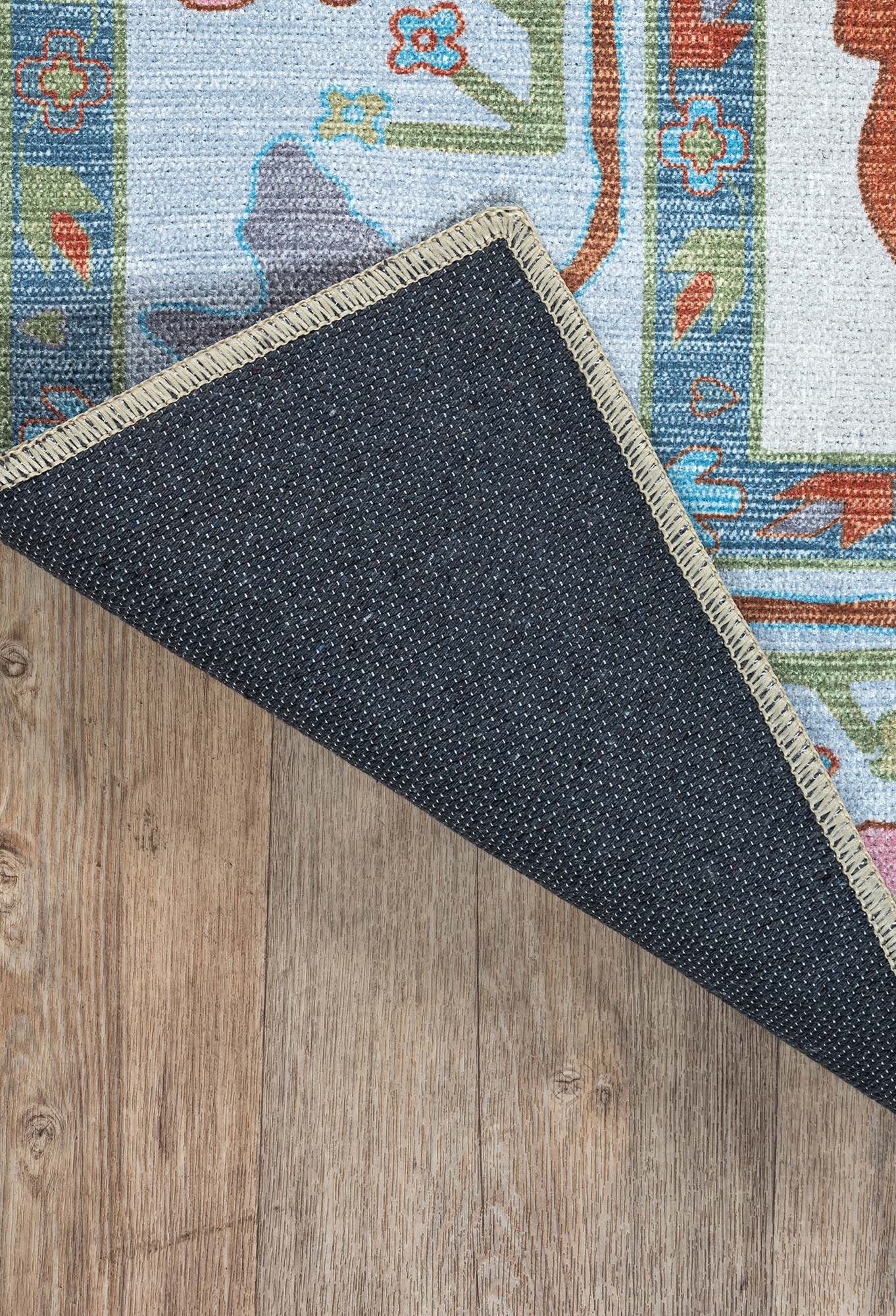 Sayyida Colorful Floral Pastel Modern Oushak Rug