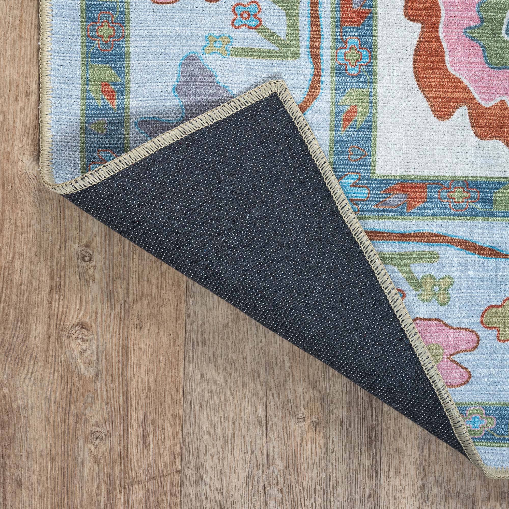 Sayyida Colorful Floral Pastel Modern Oushak Rug