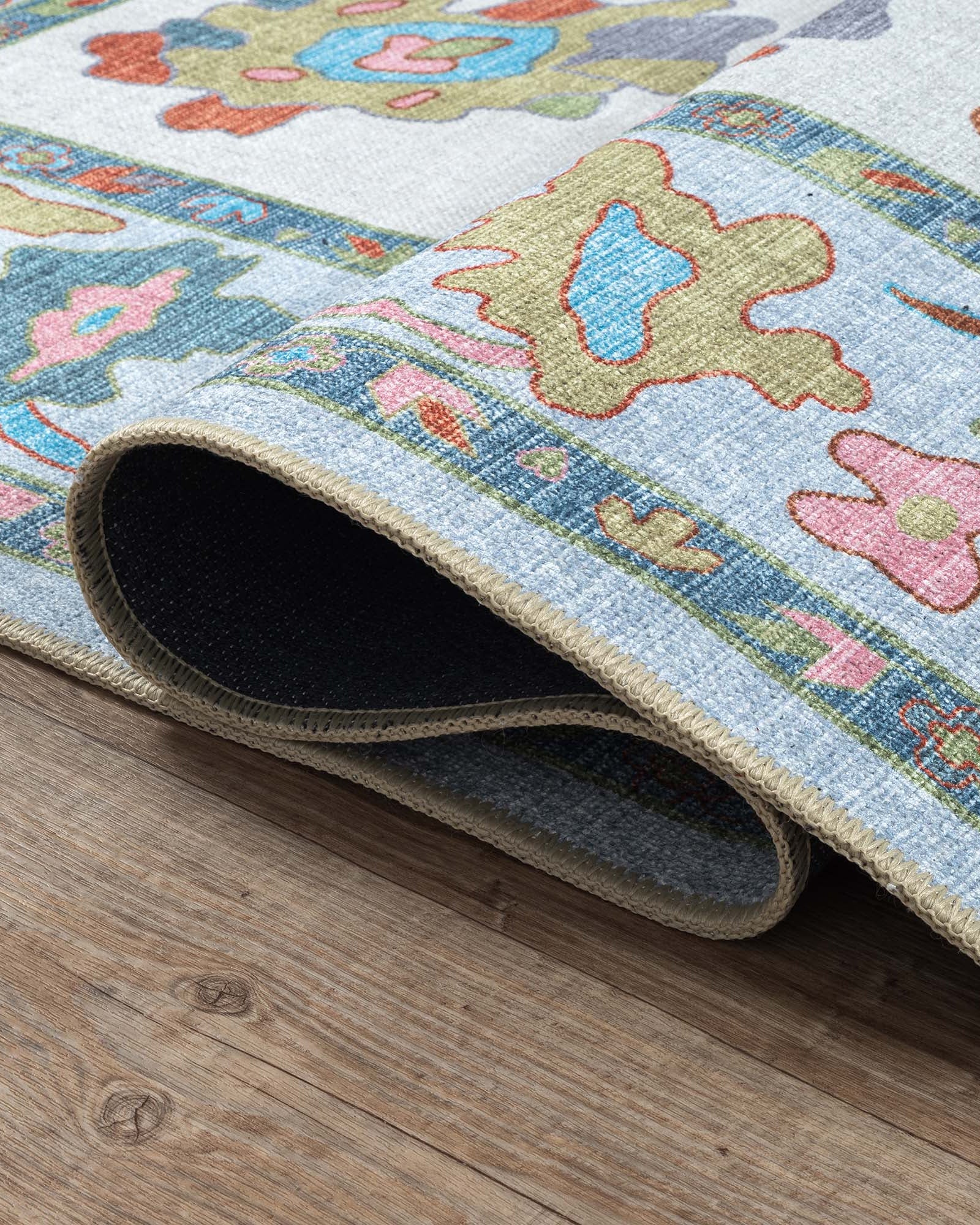 Sayyida Colorful Floral Pastel Modern Oushak Rug