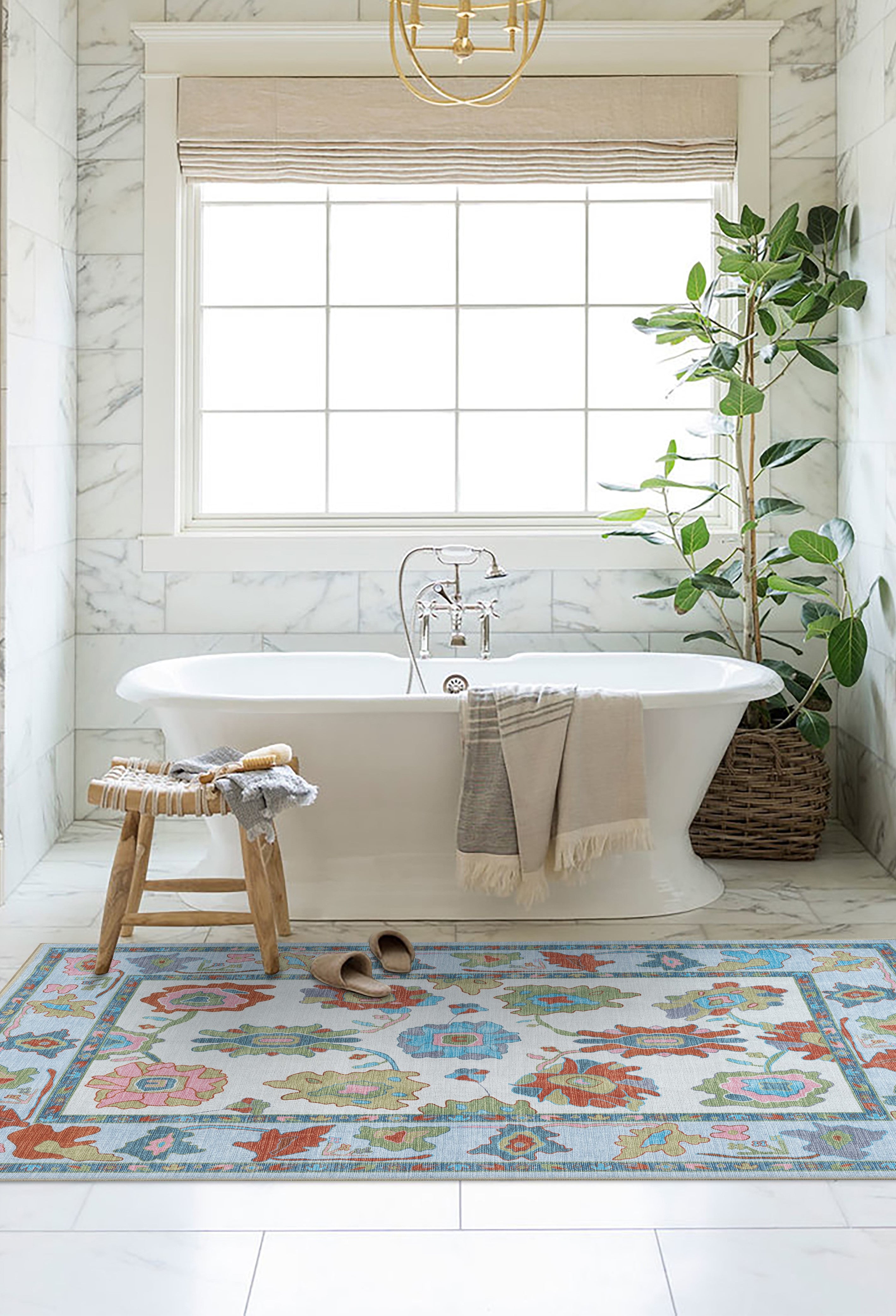 Sayyida Colorful Floral Pastel Modern Oushak Rug