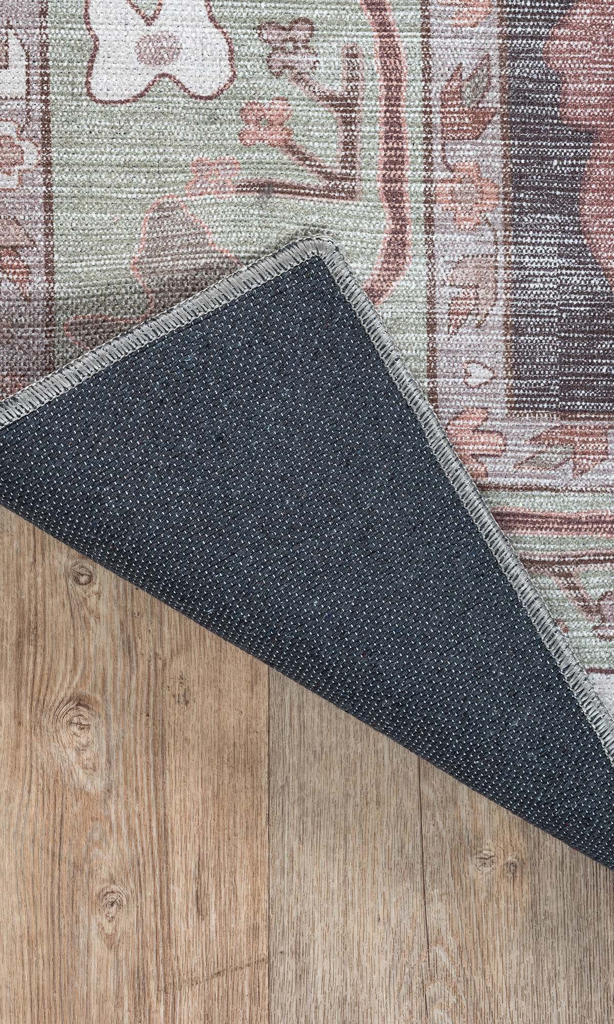 Rajiya Earth Tones Floral Modern Oushak Rug