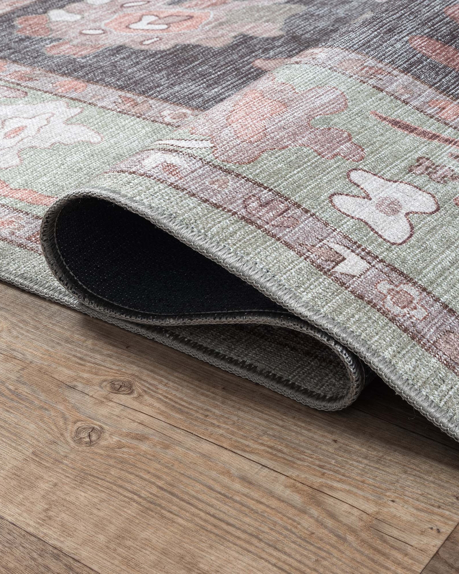 Rajiya Earth Tones Floral Modern Oushak Rug