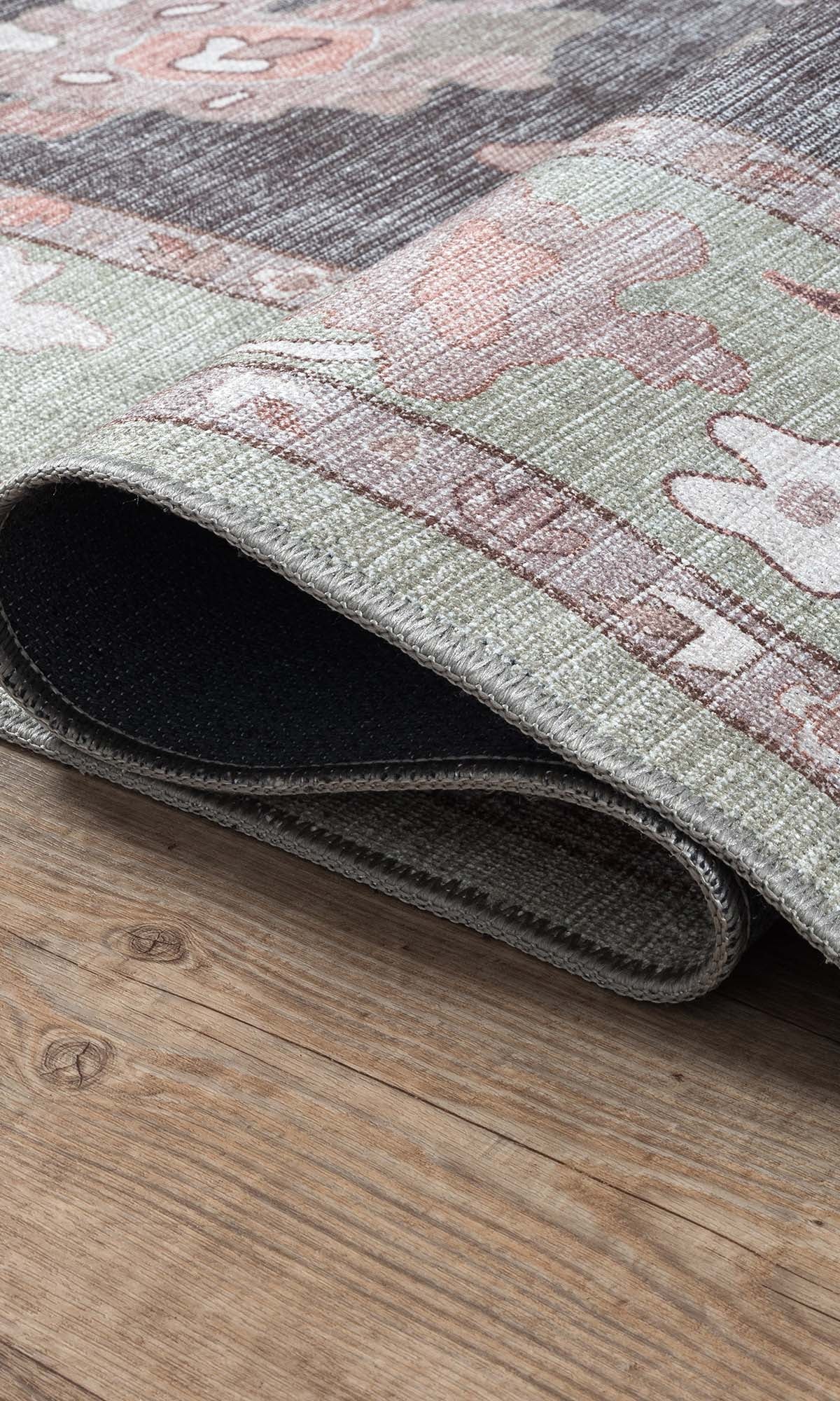 Rajiya Earth Tones Floral Modern Oushak Rug