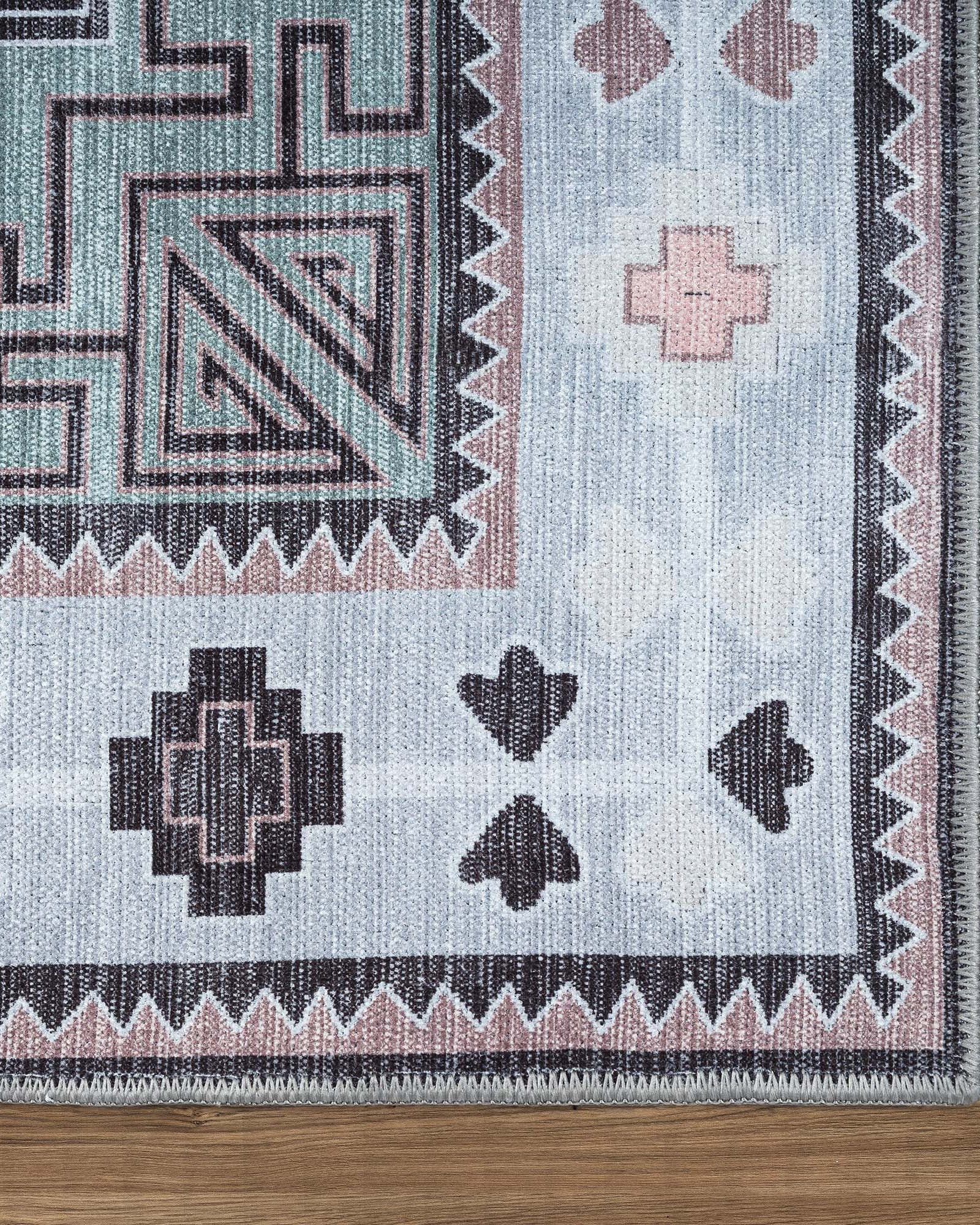 Odilia Black Gray Modern Turkish Rug