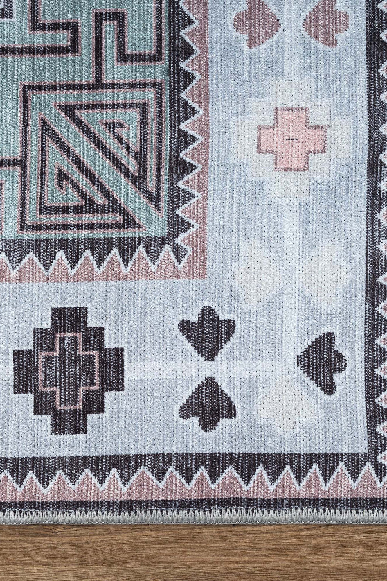 Odilia Black Gray Modern Turkish Rug