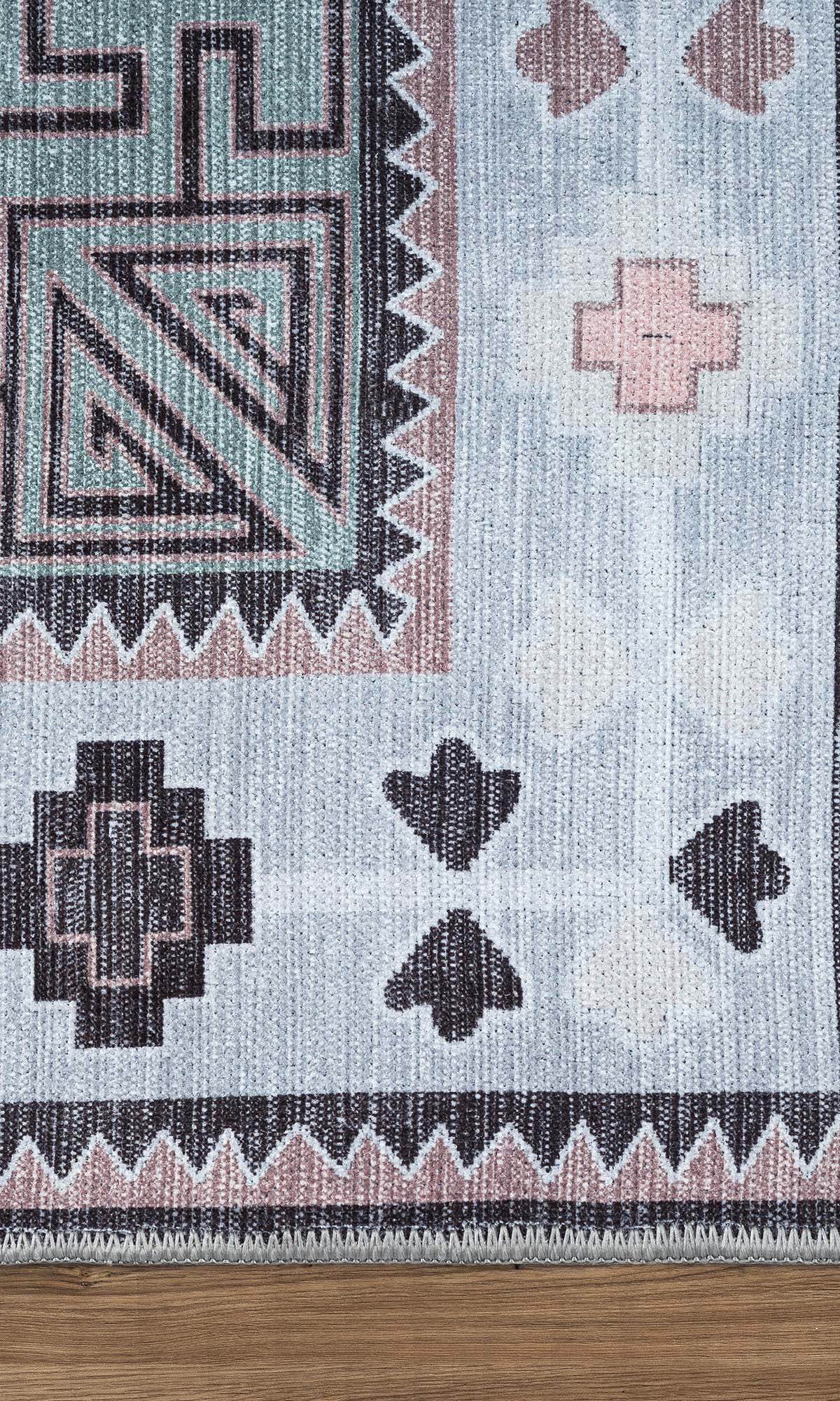 Odilia Black Gray Modern Turkish Rug