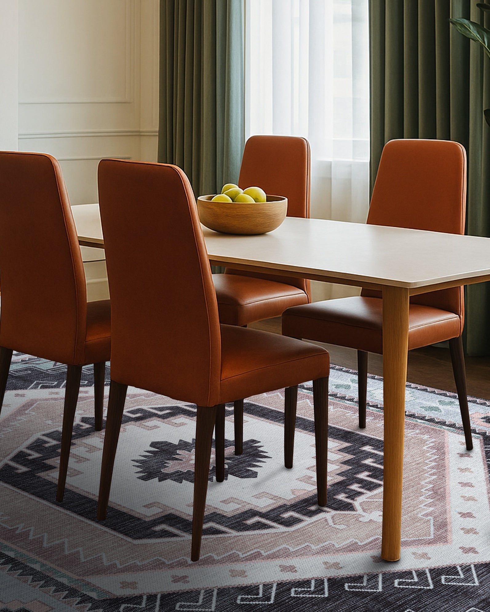 Odilia Black Gray Modern Turkish Rug