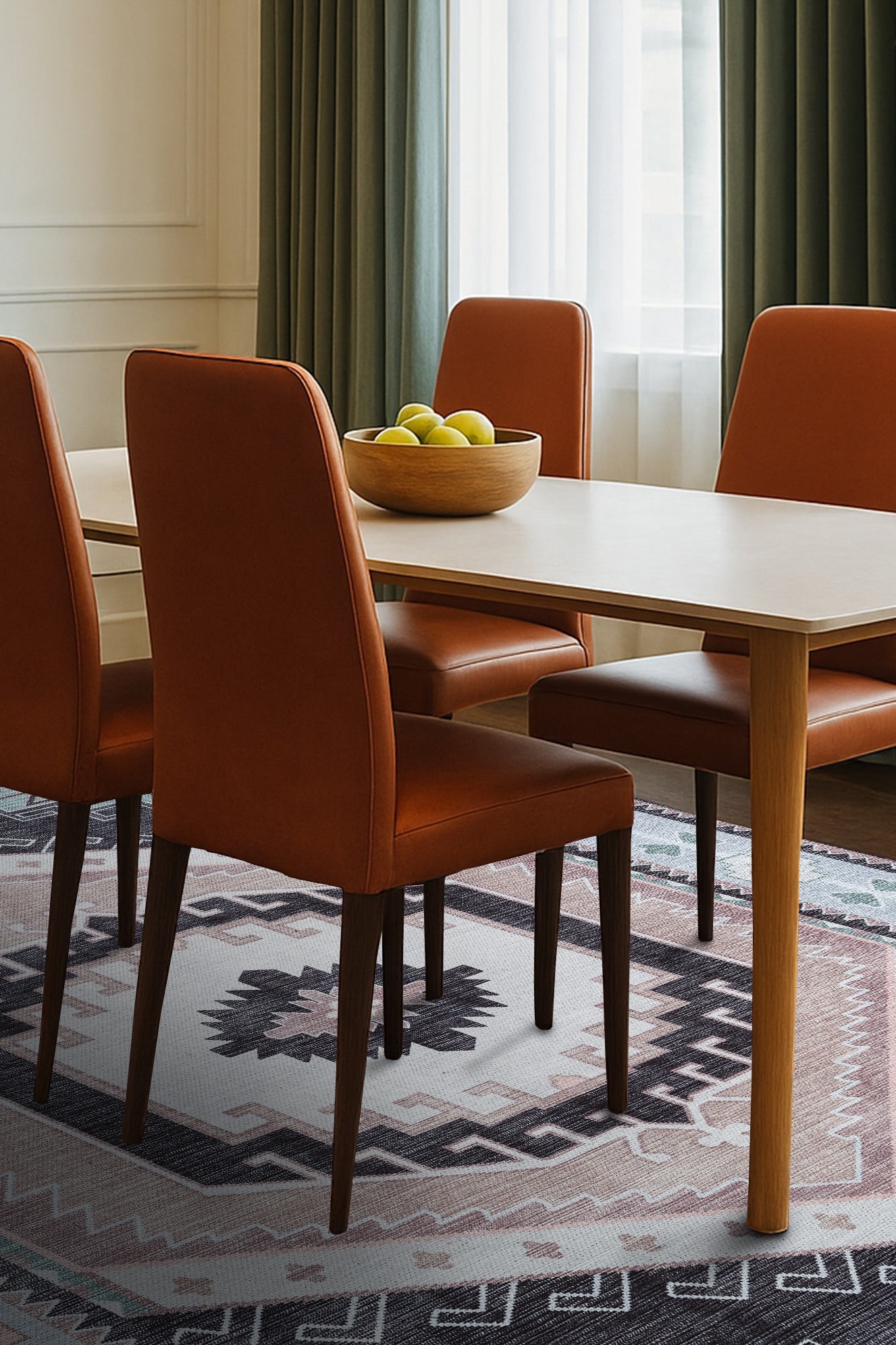 Odilia Black Gray Modern Turkish Rug