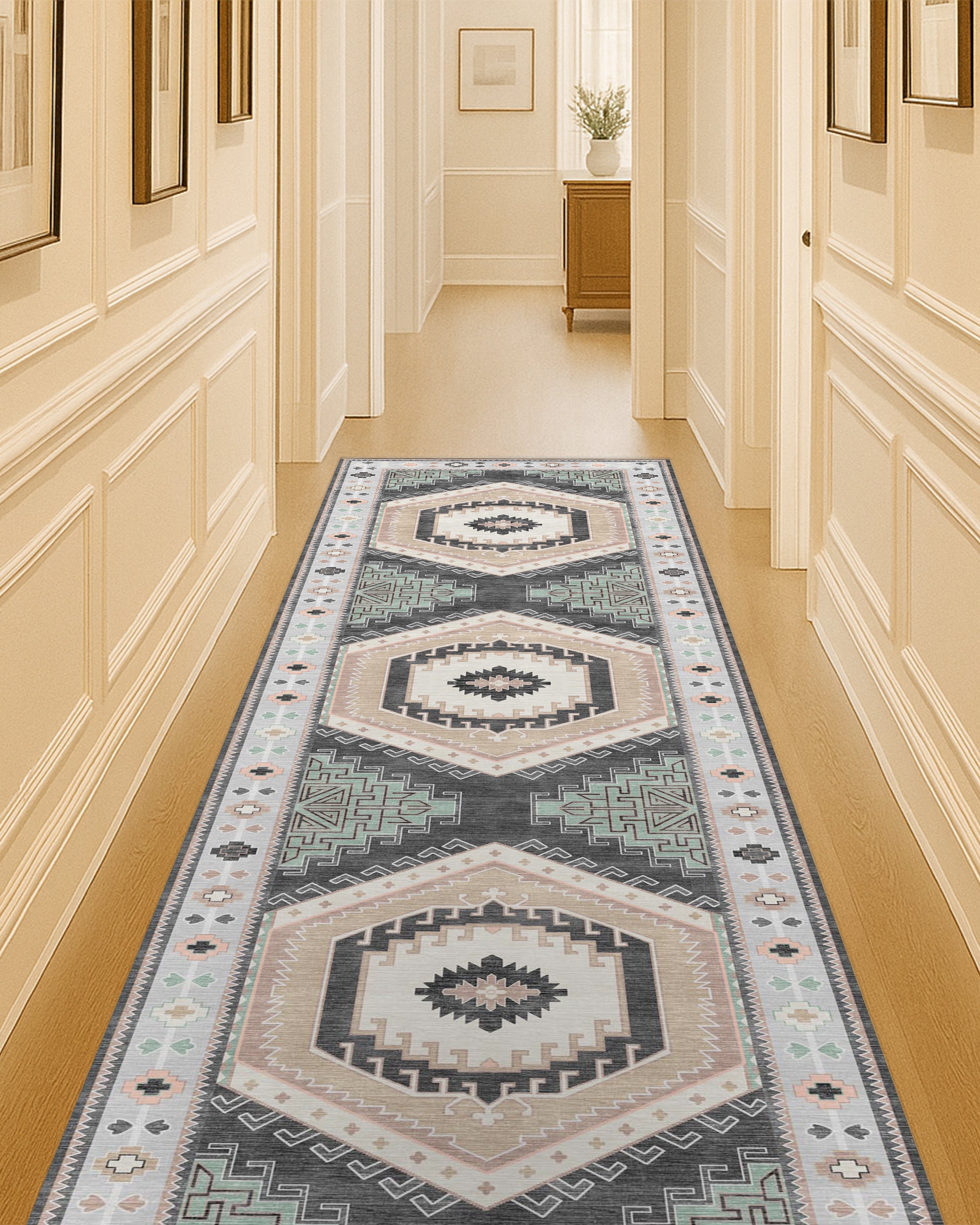 Odilia Black Gray Modern Turkish Rug