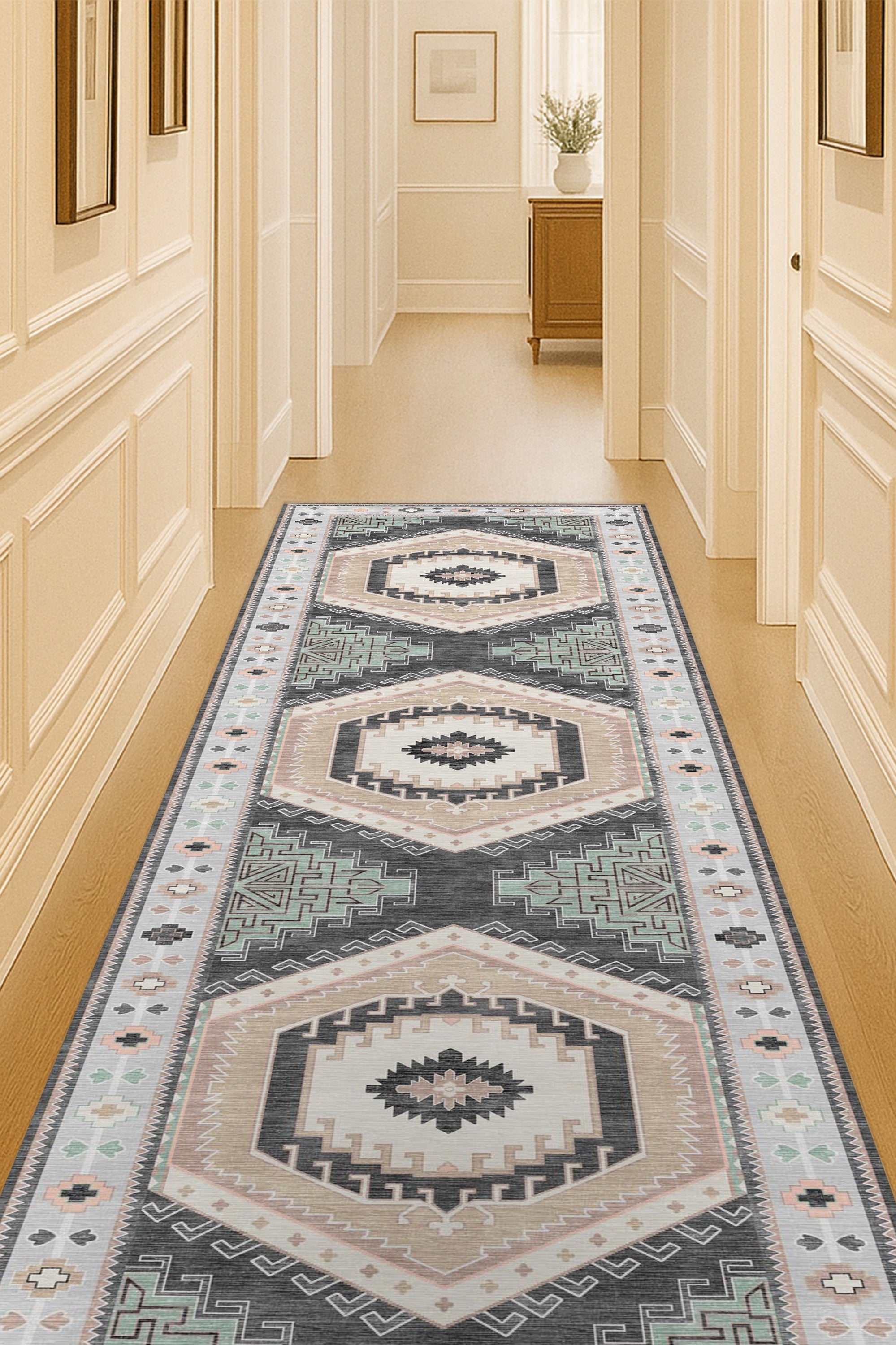 Odilia Black Gray Modern Turkish Rug