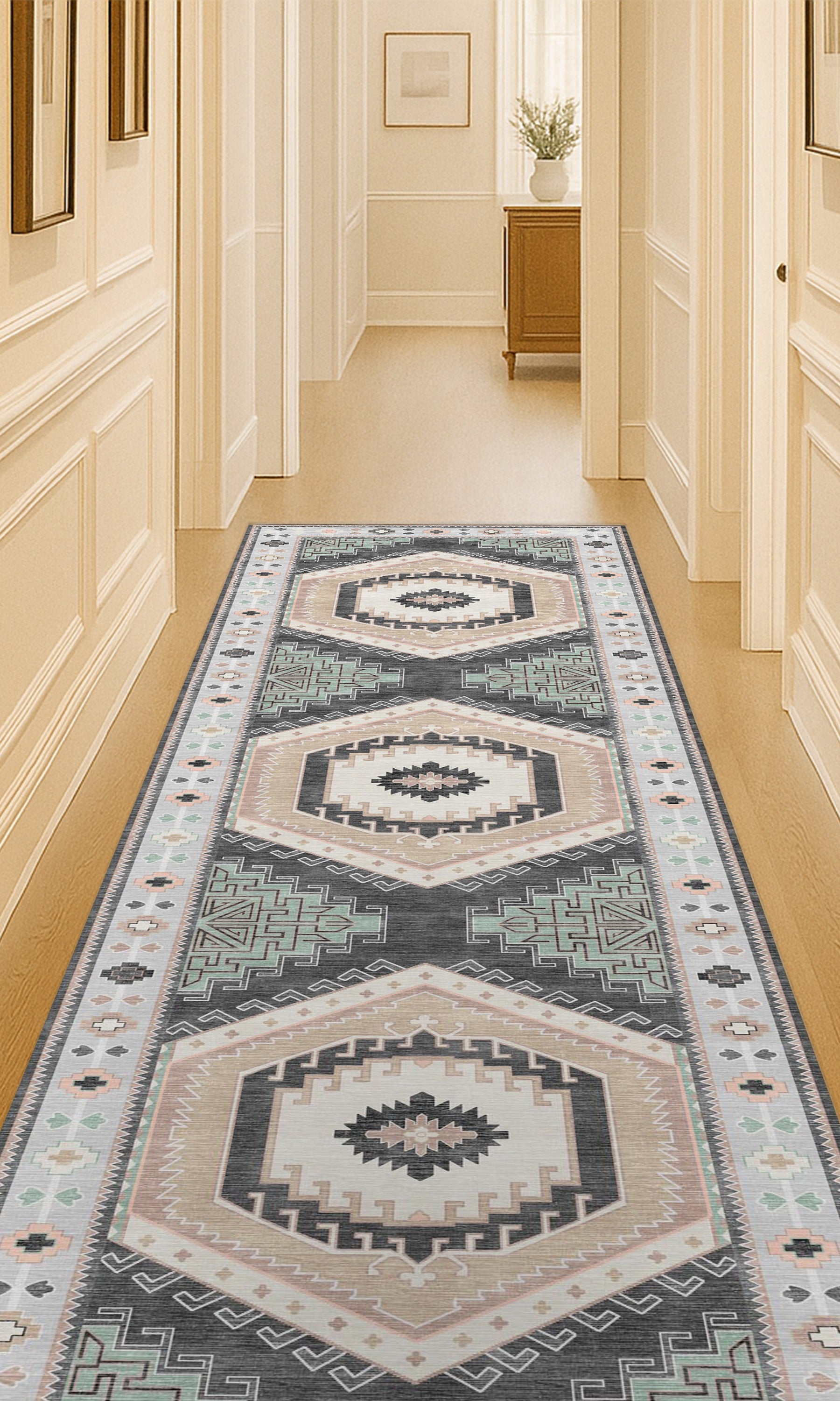 Odilia Black Gray Modern Turkish Rug