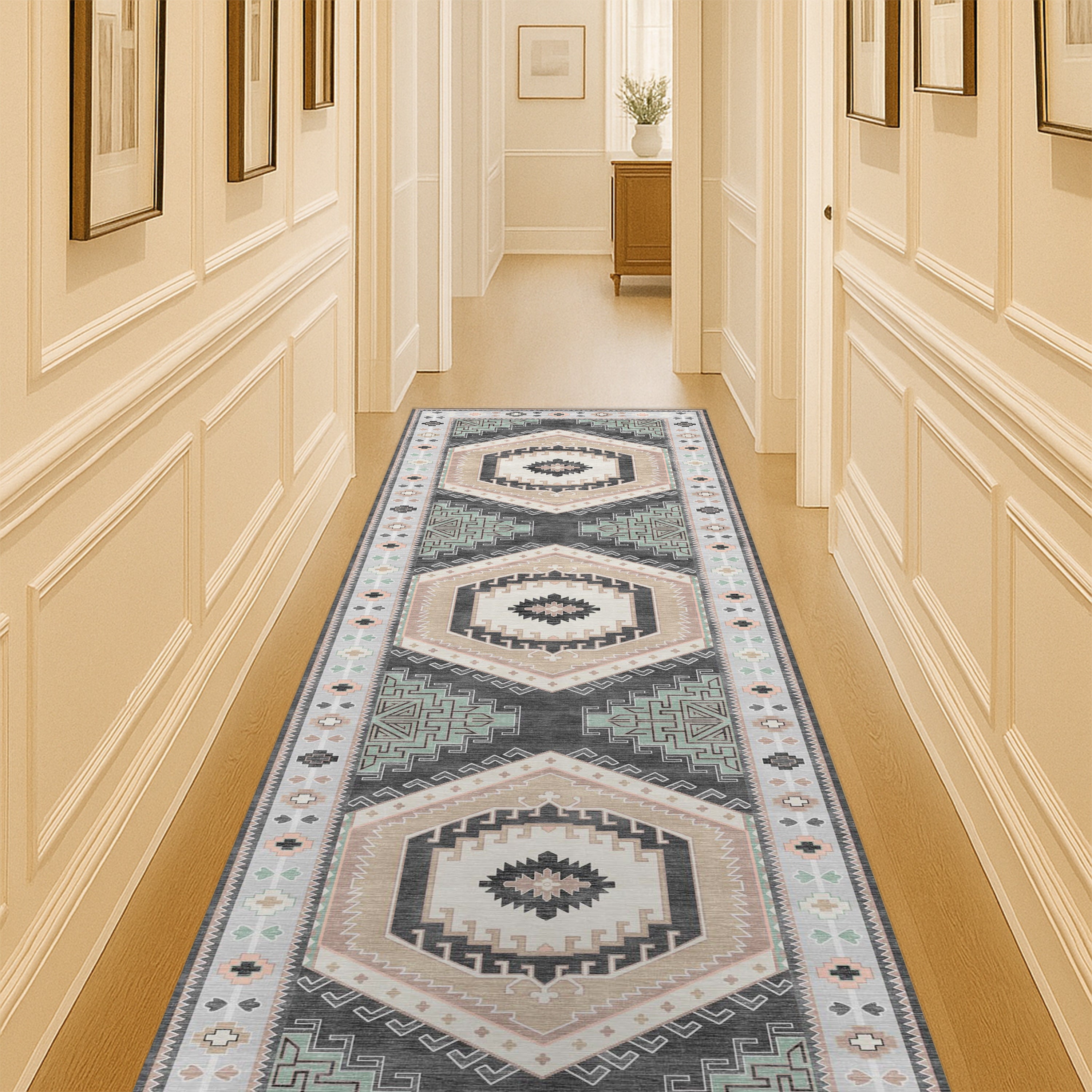 Odilia Black Gray Modern Turkish Rug