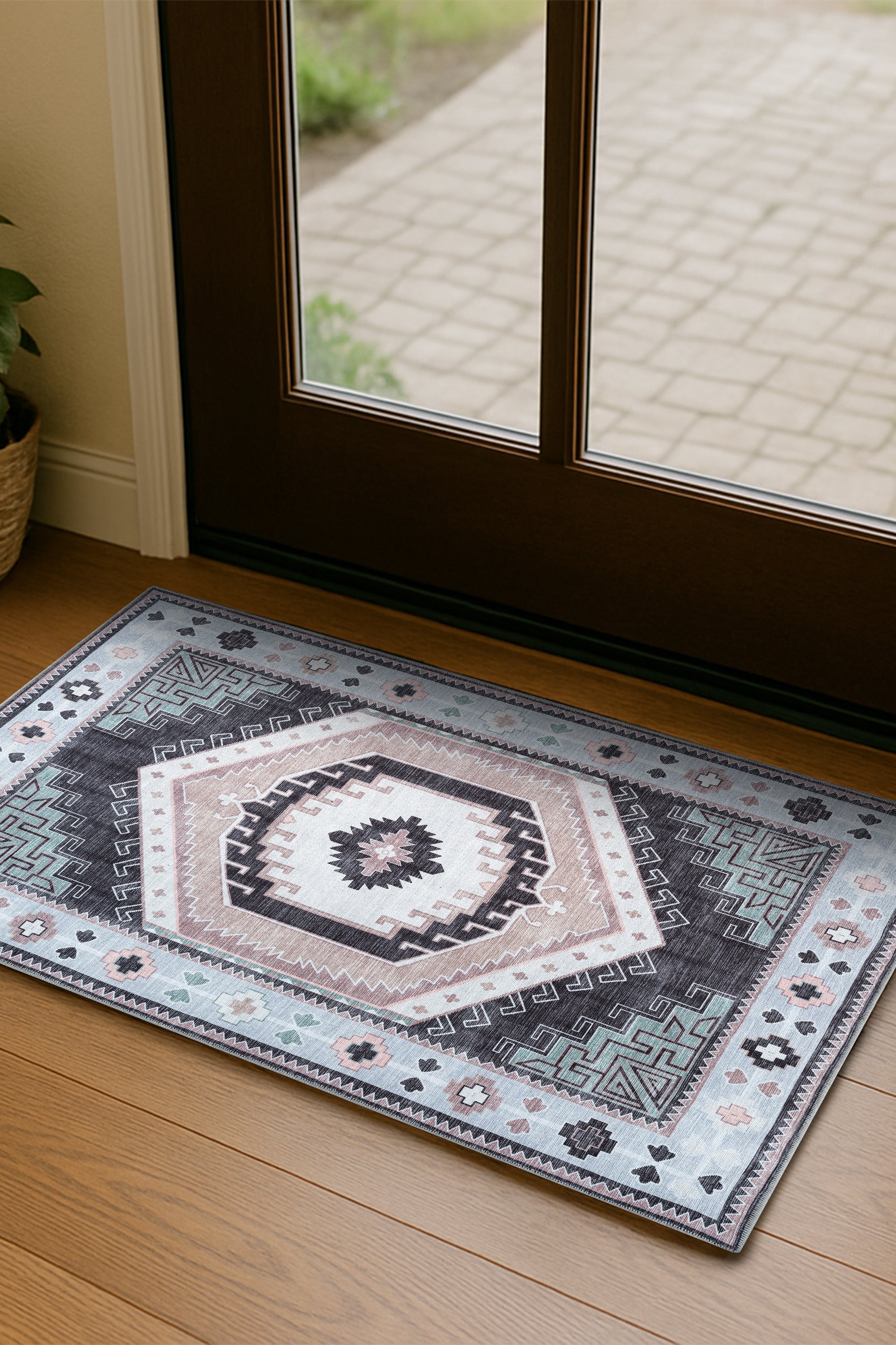 Odilia Black Gray Modern Turkish Rug