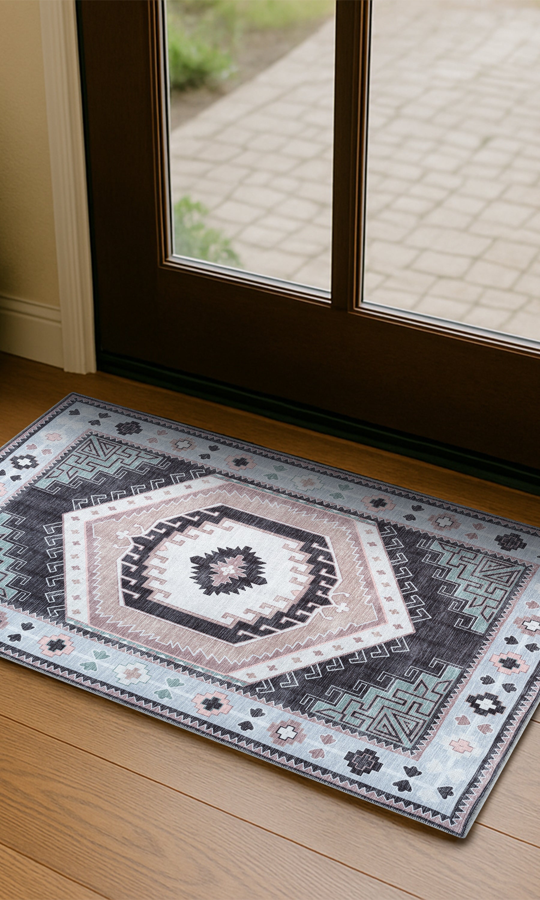 Odilia Black Gray Modern Turkish Rug