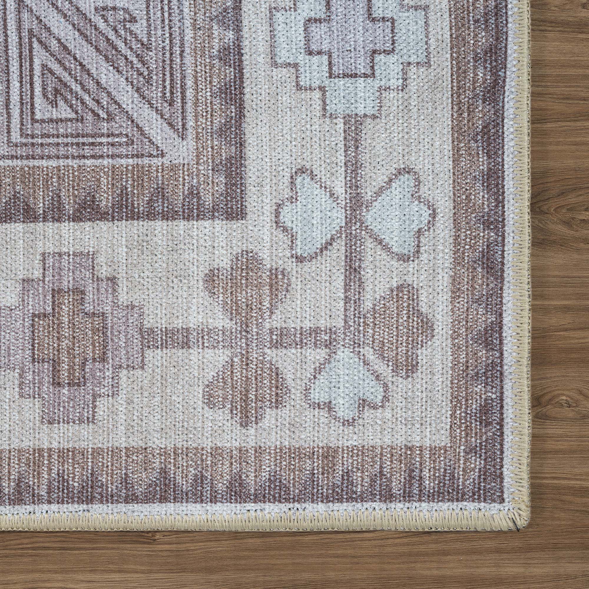 Raven Brown Cream Modern Turkish Rug