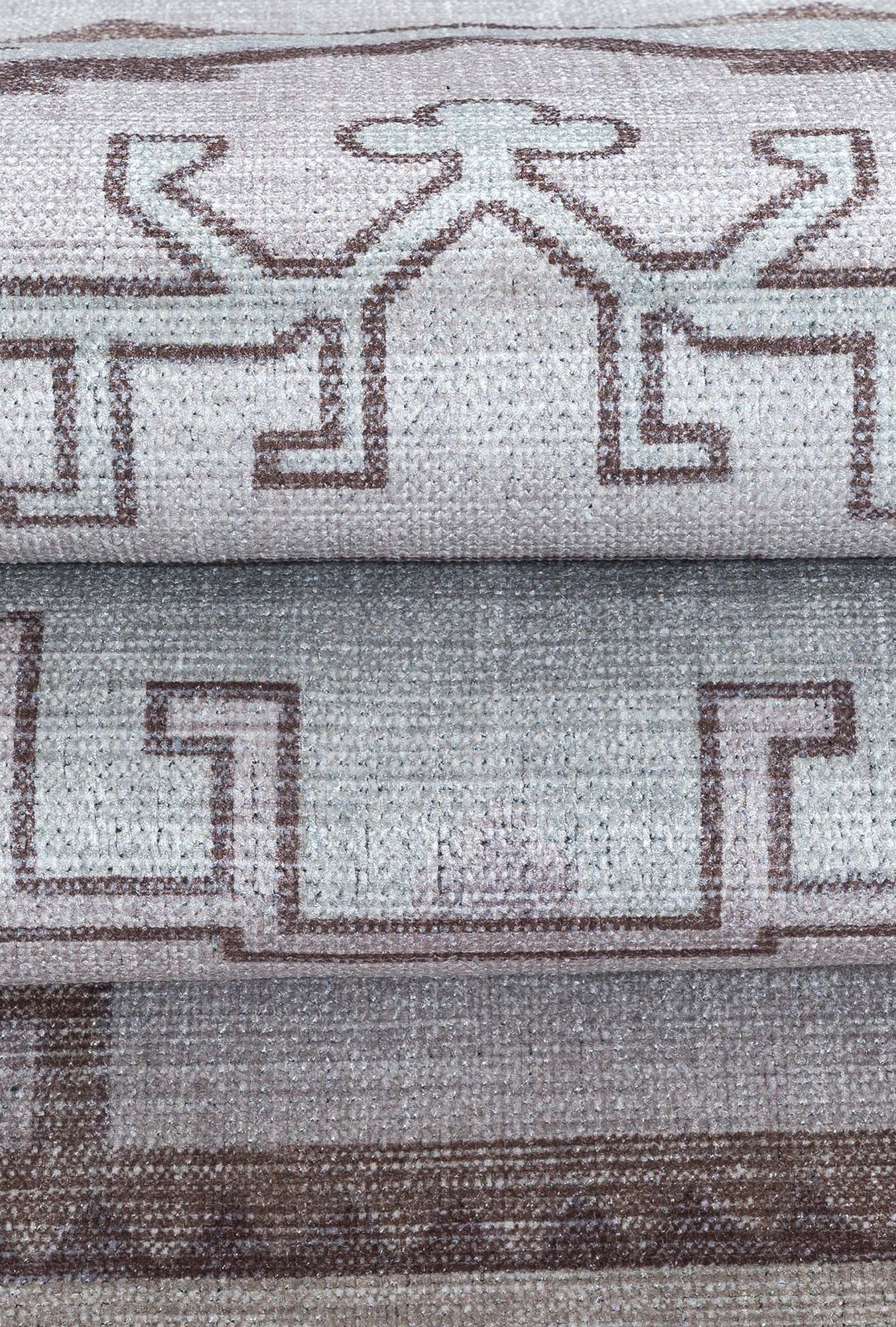 Raven Brown Cream Modern Turkish Rug