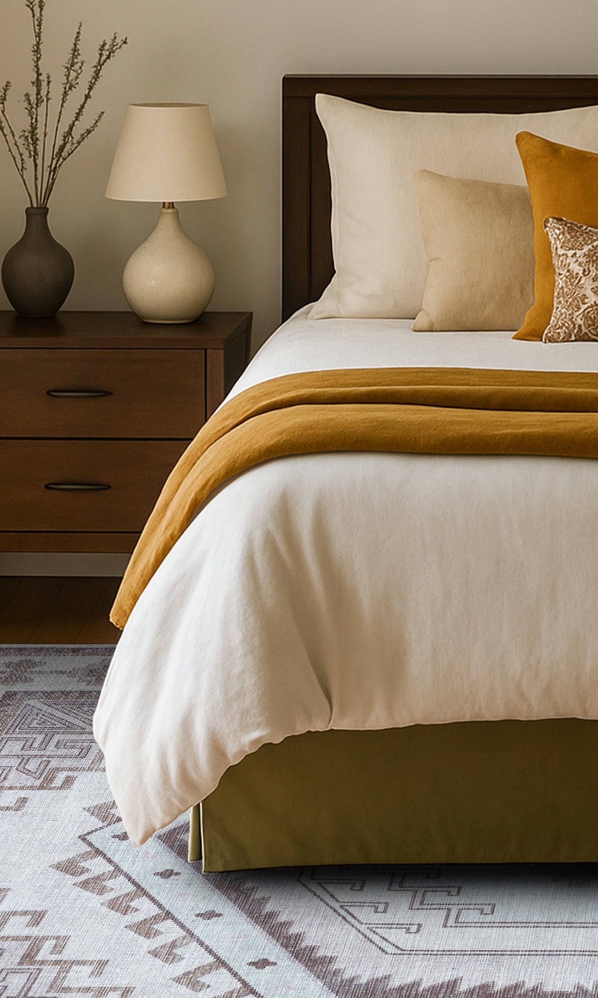 Raven Brown Cream Modern Turkish Rug