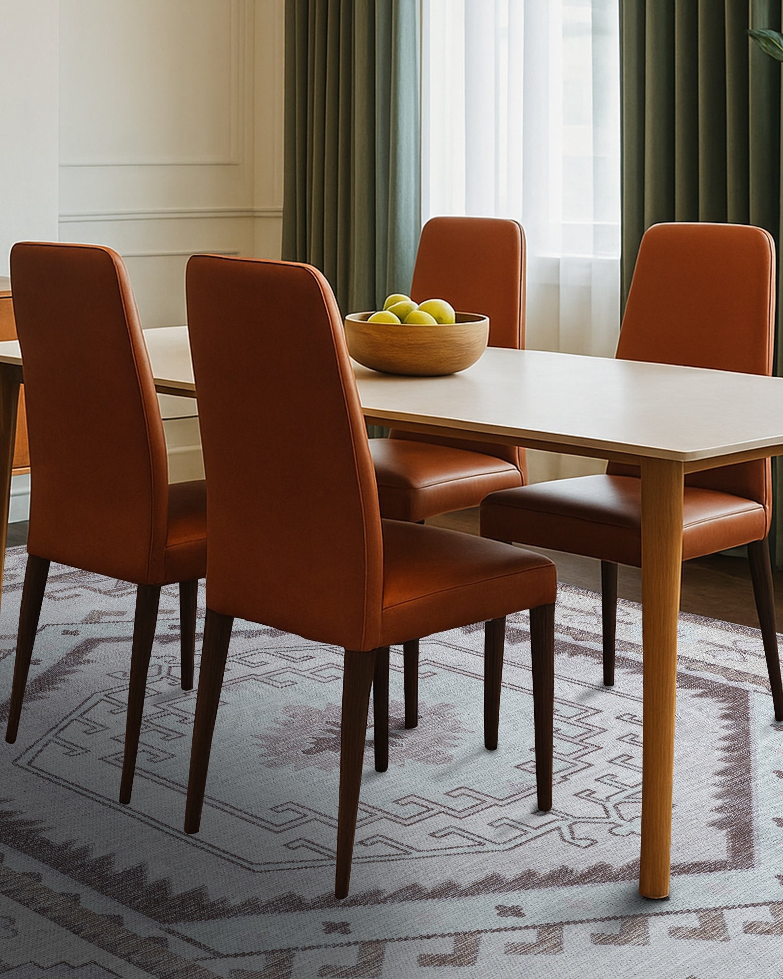 Raven Brown Cream Modern Turkish Rug