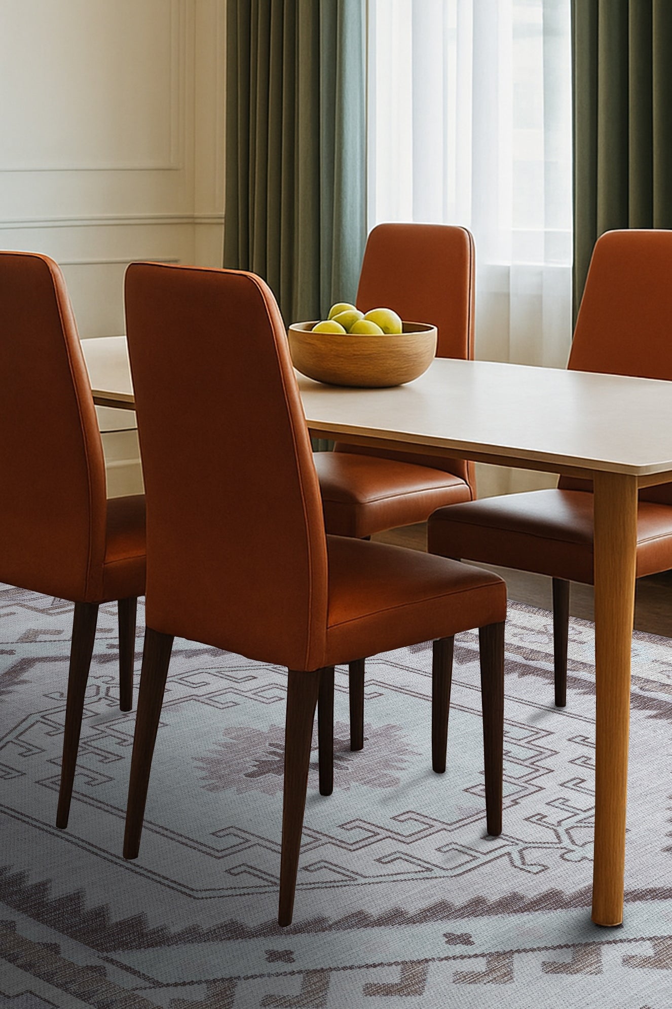 Raven Brown Cream Modern Turkish Rug