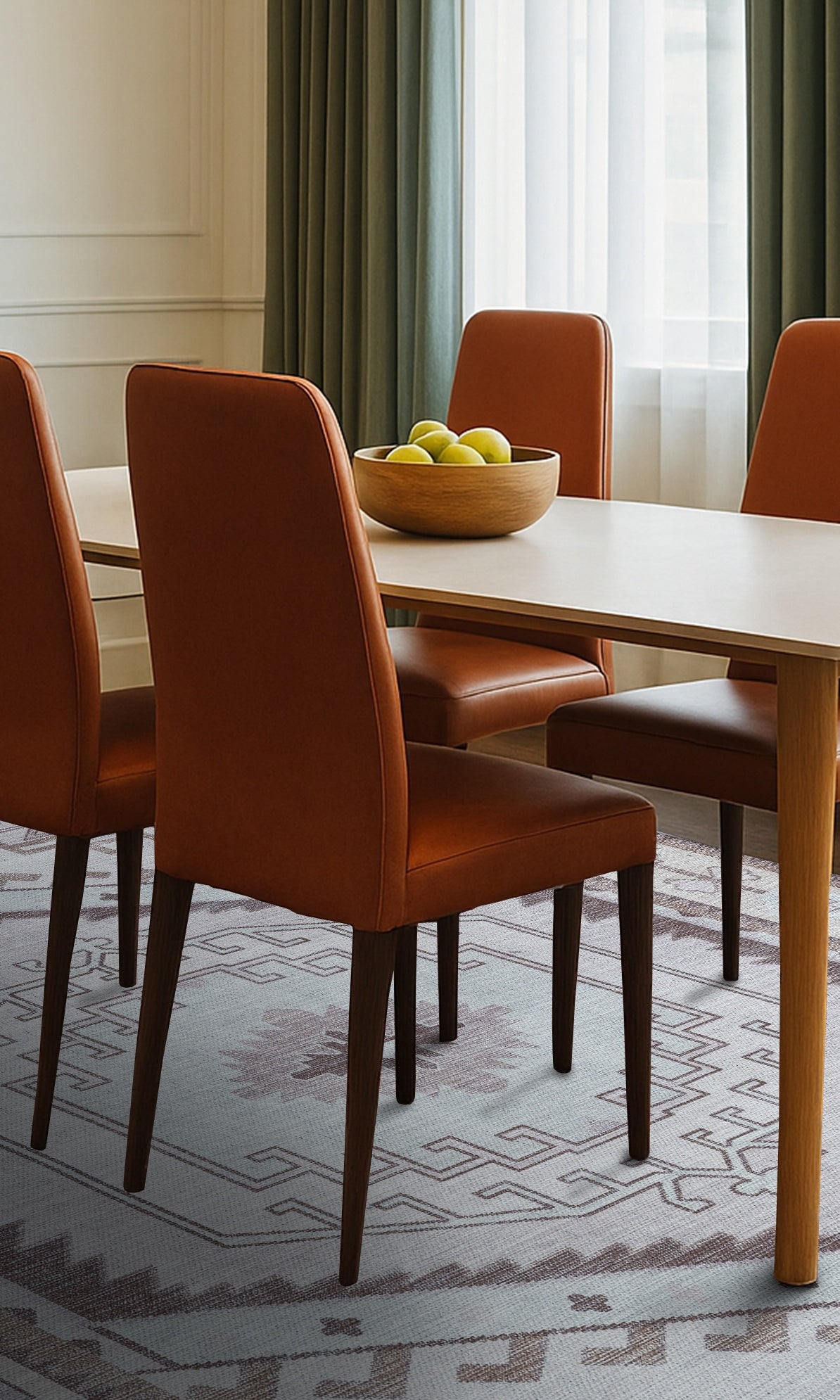 Raven Brown Cream Modern Turkish Rug