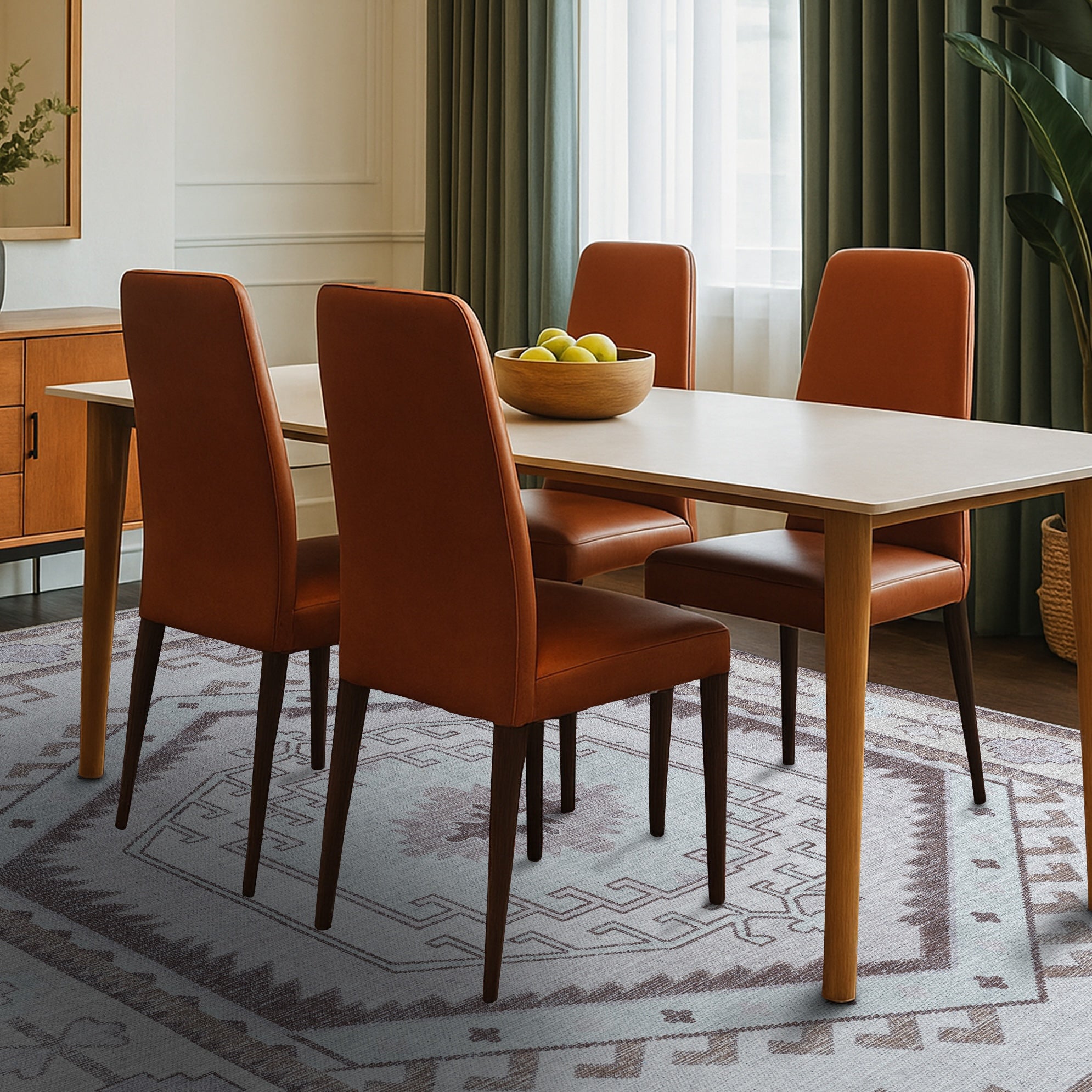 Raven Brown Cream Modern Turkish Rug