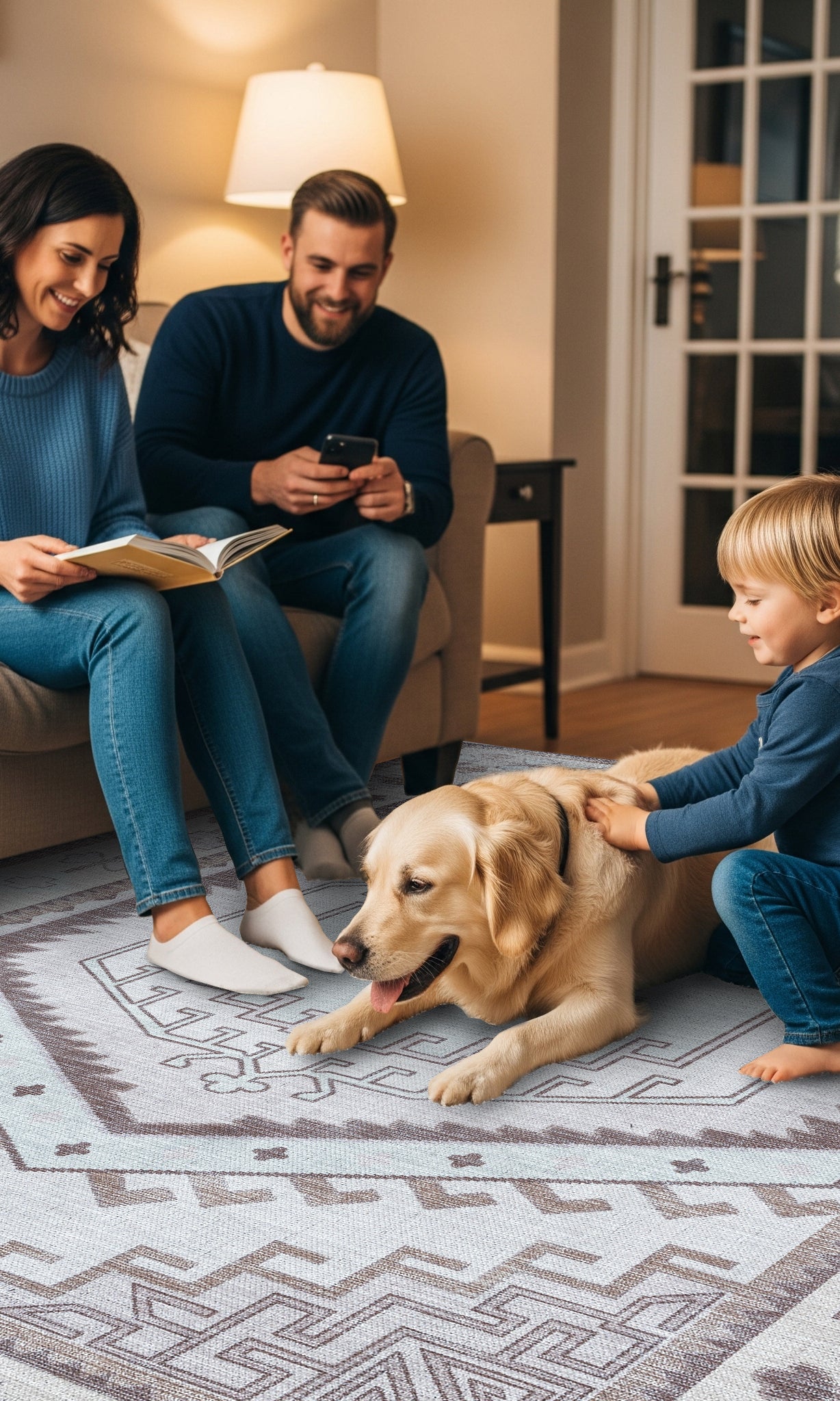 Raven Brown Cream Modern Turkish Rug