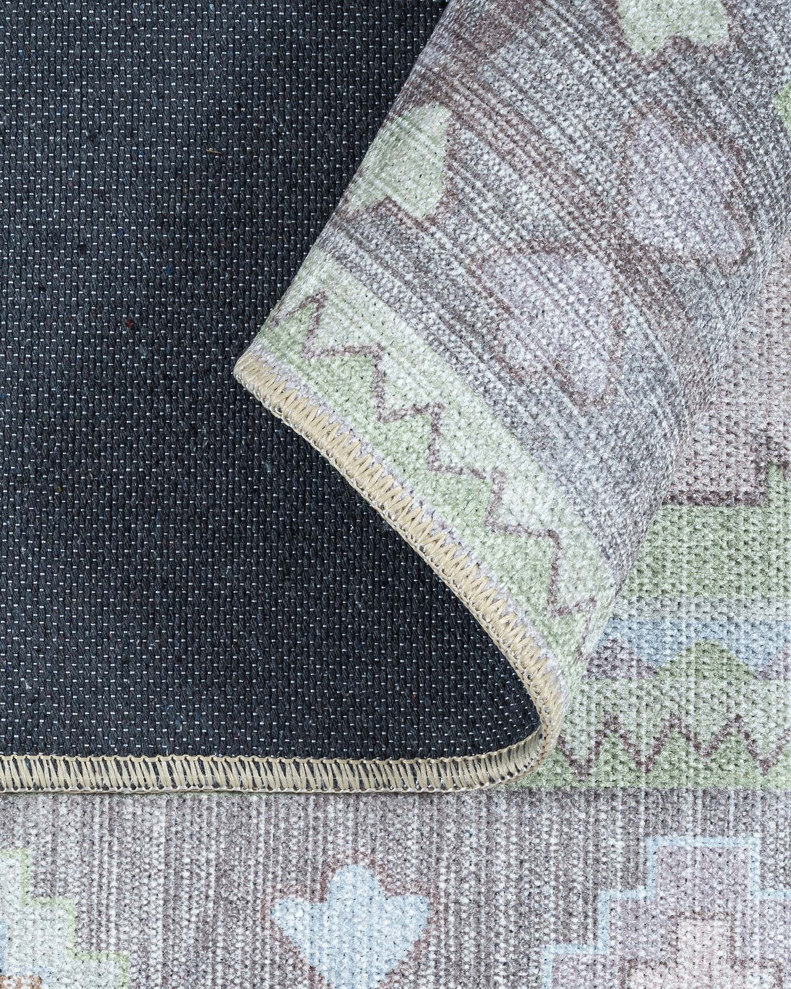 Eloise Faded Pastel Green Modern Oushak Rug