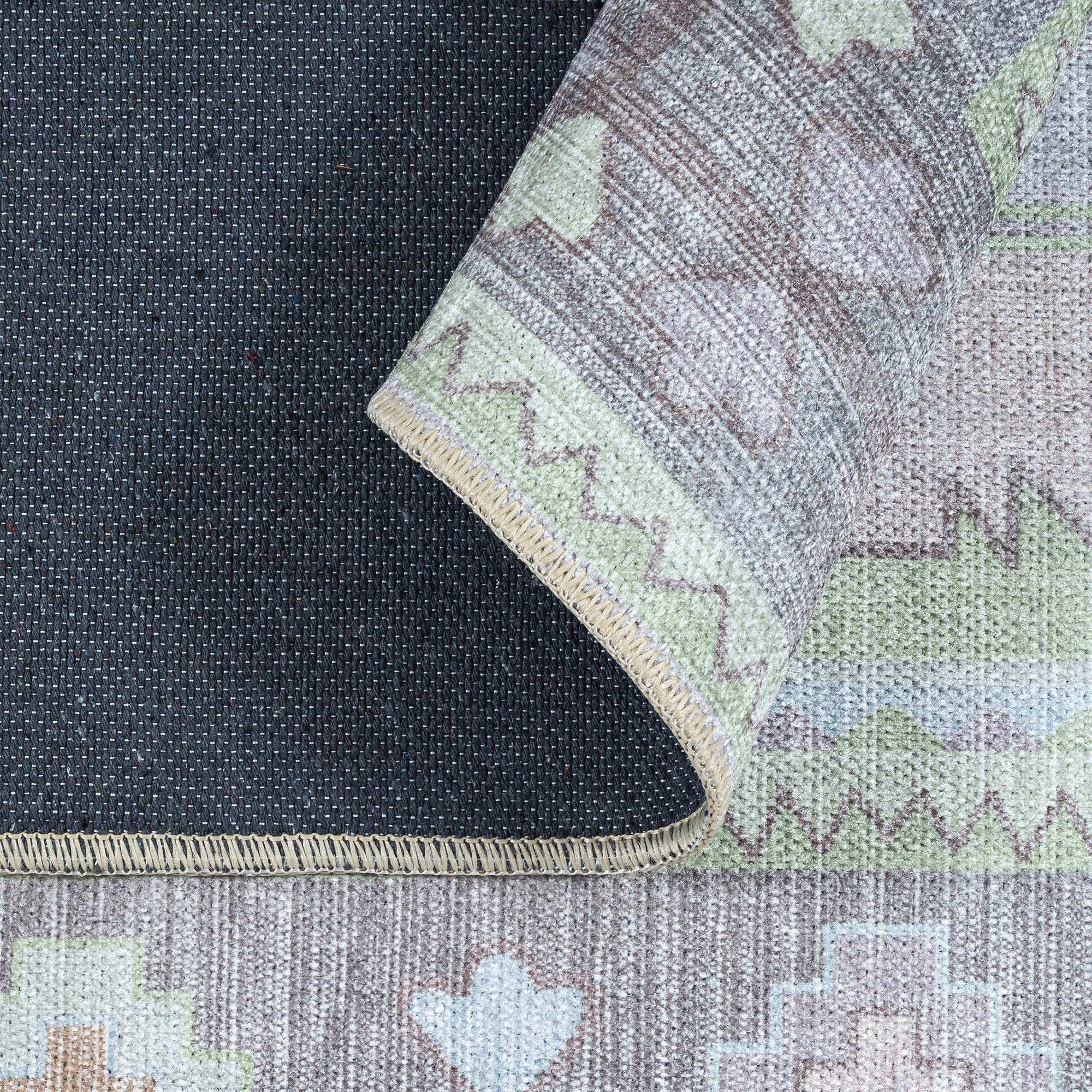 Eloise Faded Pastel Green Modern Oushak Rug