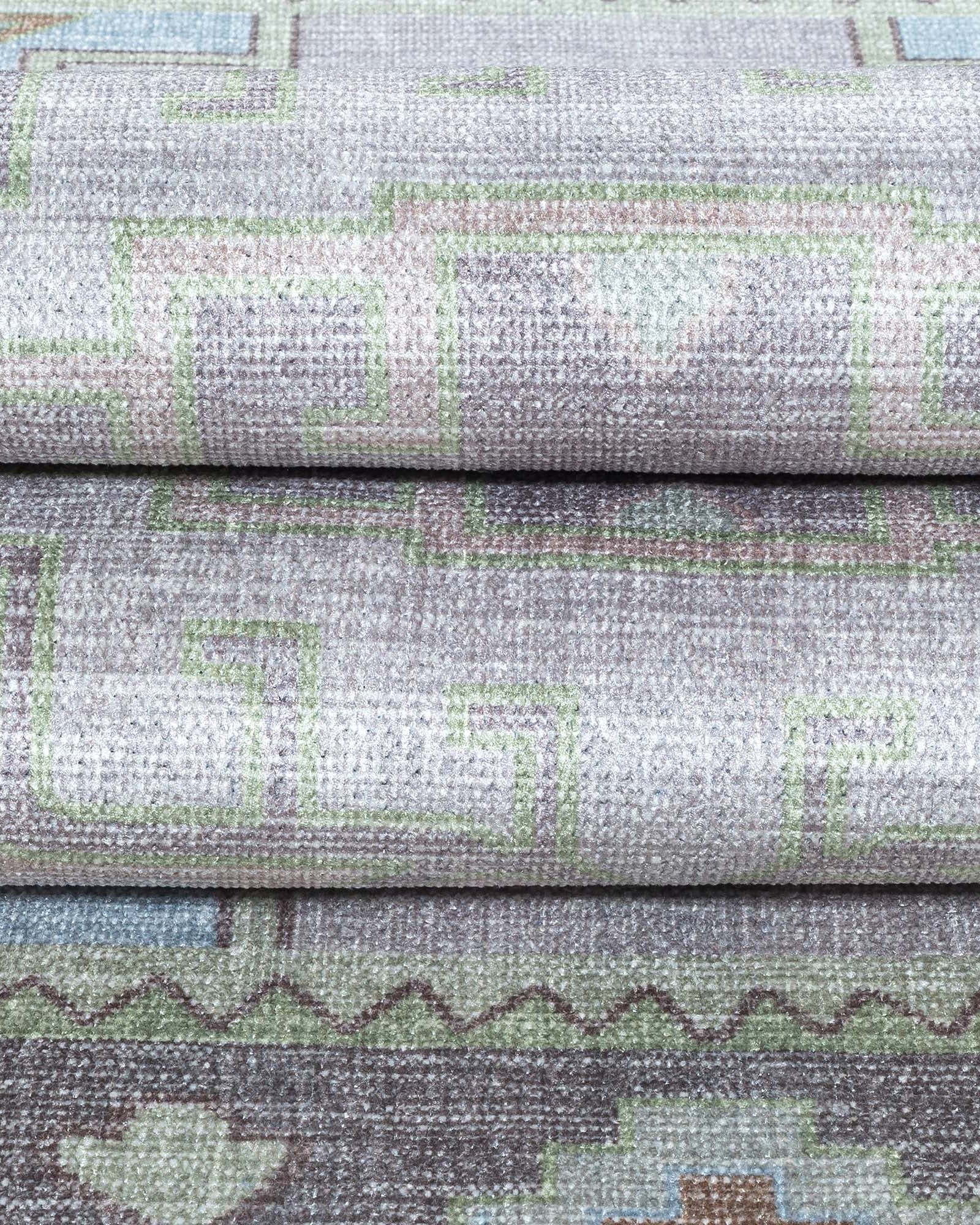Eloise Faded Pastel Green Modern Oushak Rug