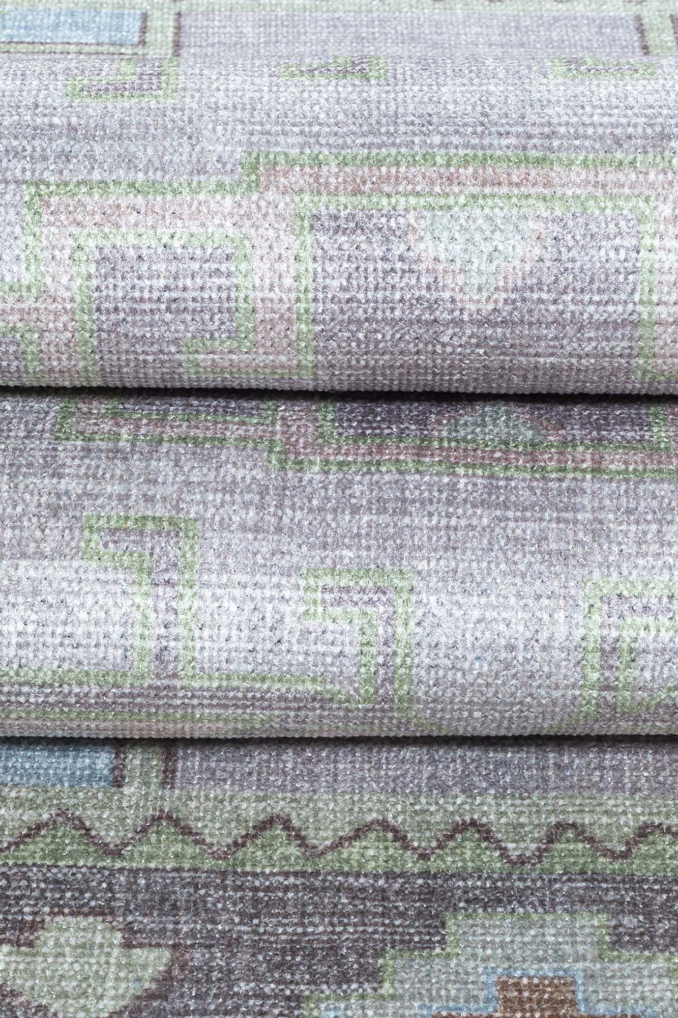 Eloise Faded Pastel Green Modern Oushak Rug