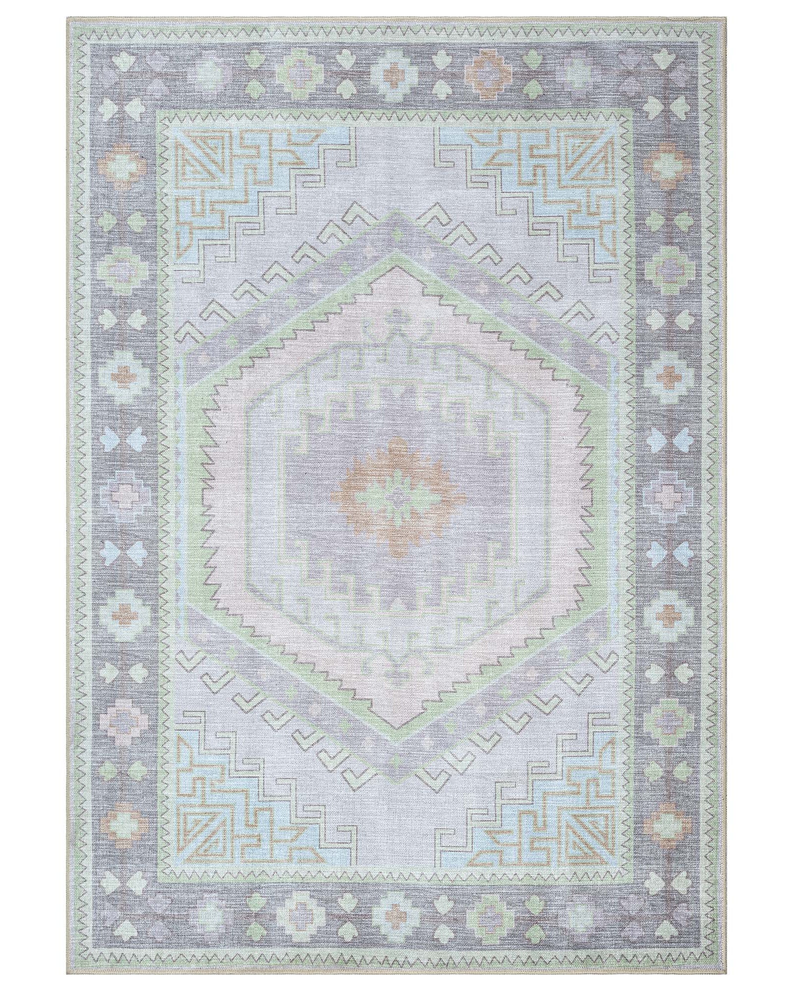 Eloise Faded Pastel Green Modern Oushak Rug