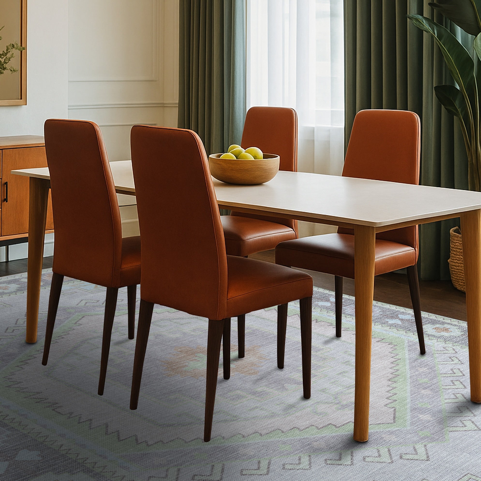 Eloise Faded Pastel Green Modern Oushak Rug