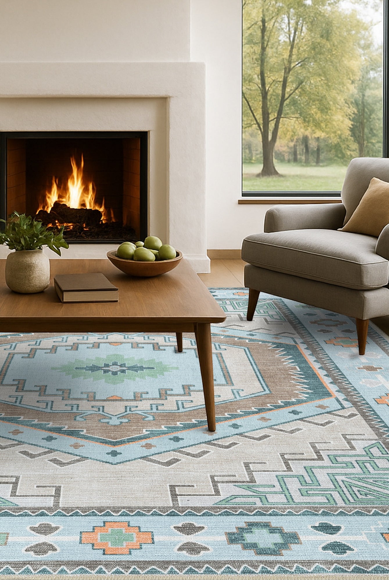 Elea Aesthetic Green Oushak Rug
