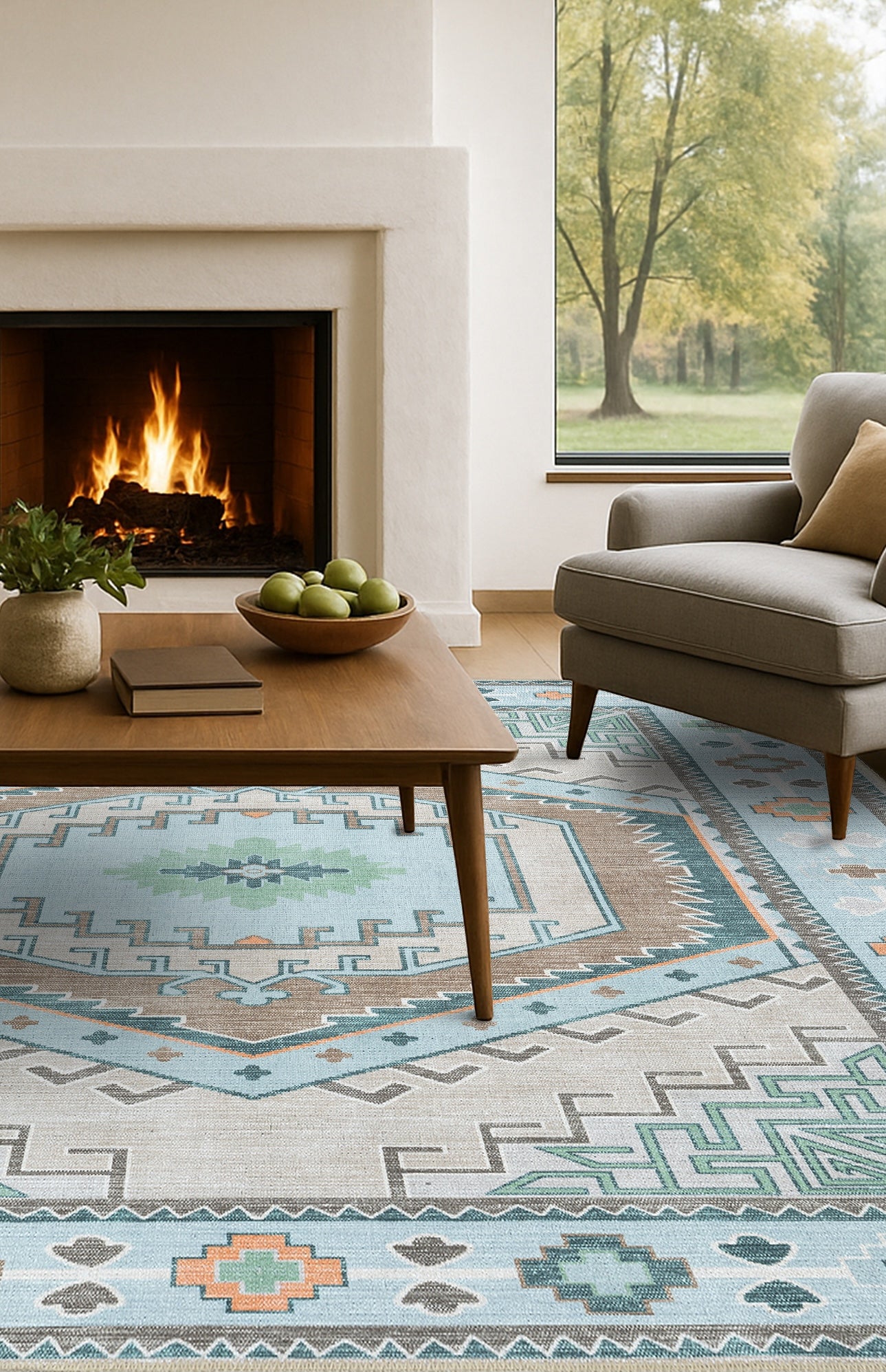 Elea Aesthetic Green Oushak Rug