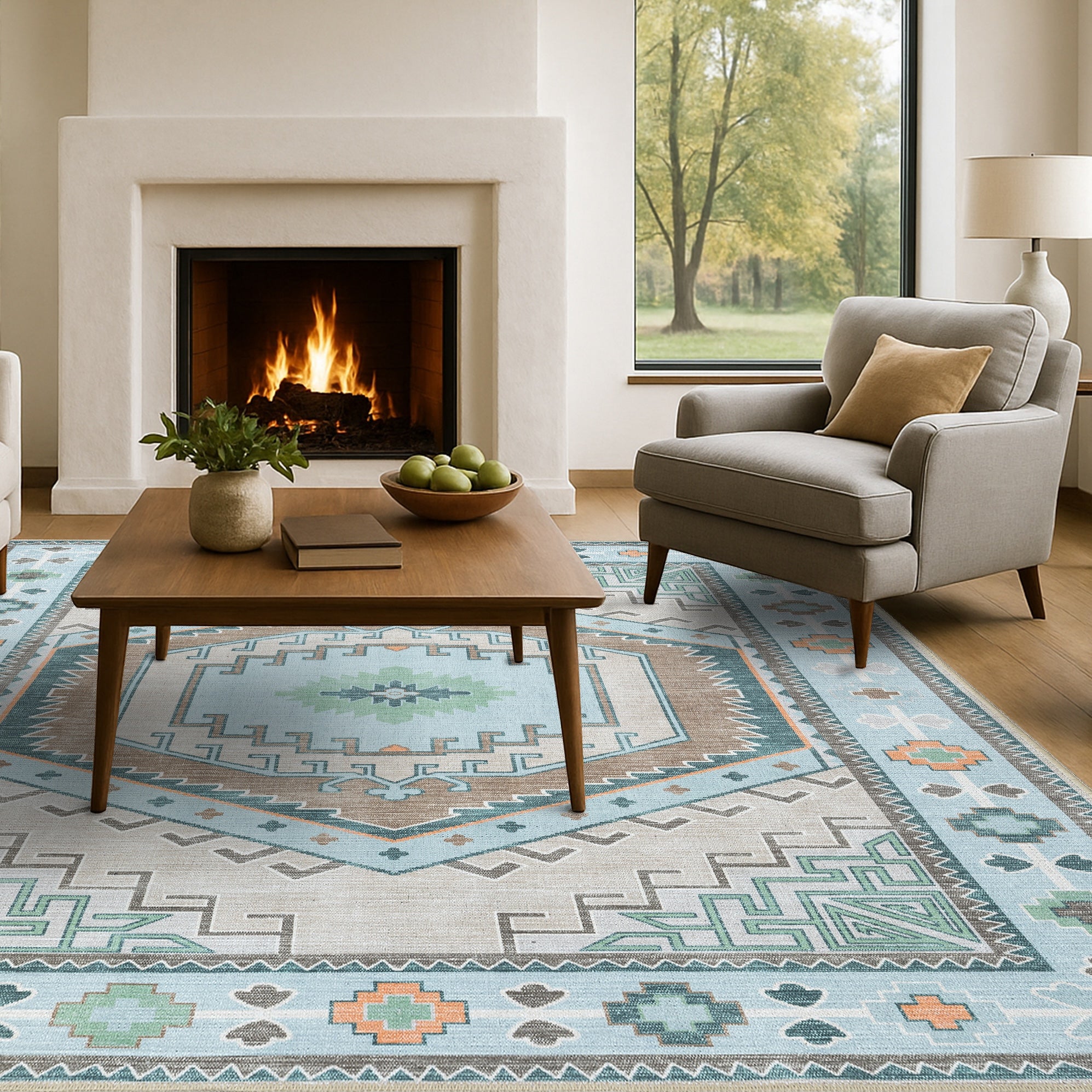 Elea Aesthetic Green Oushak Rug