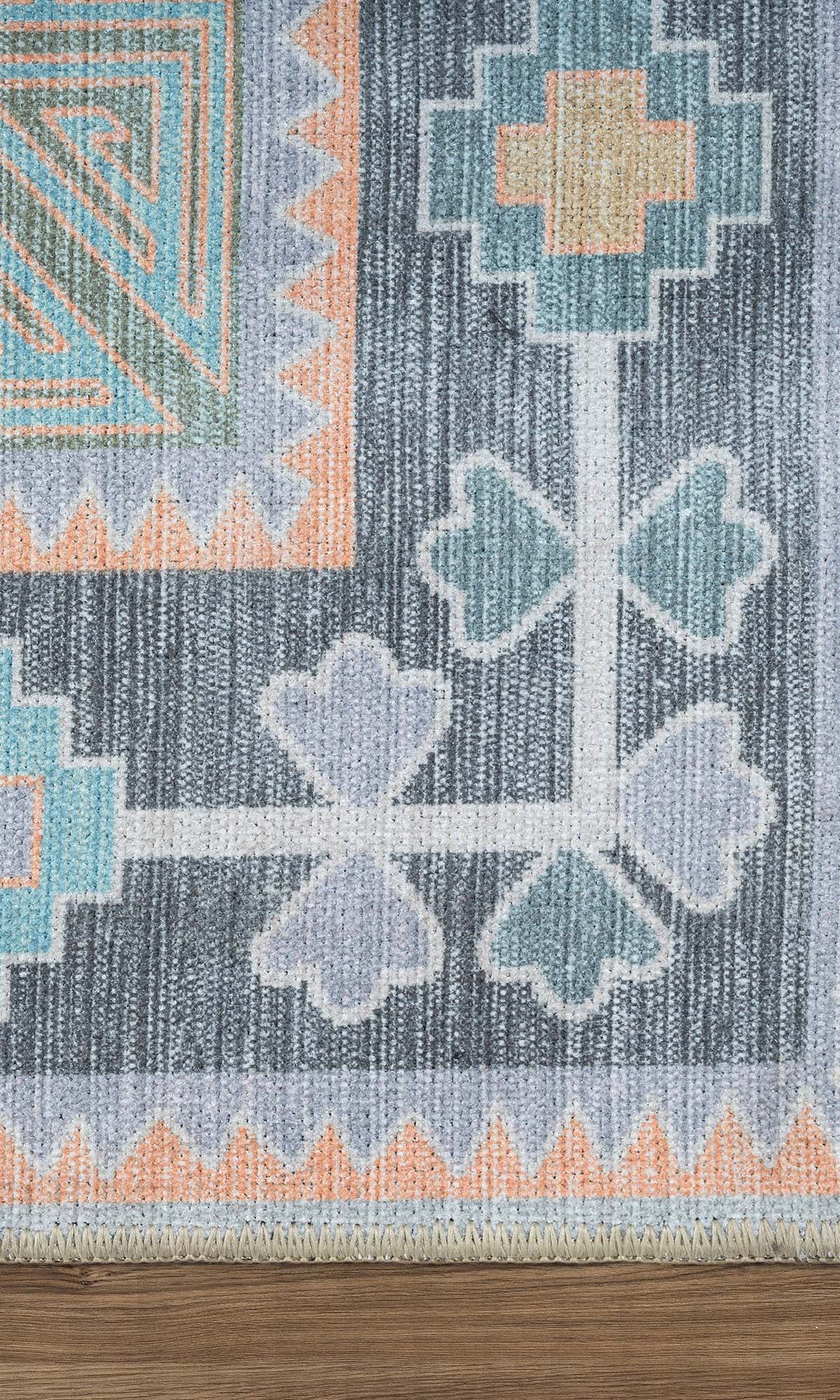 Kyra Green Pink Aesthetic Oushak Rug