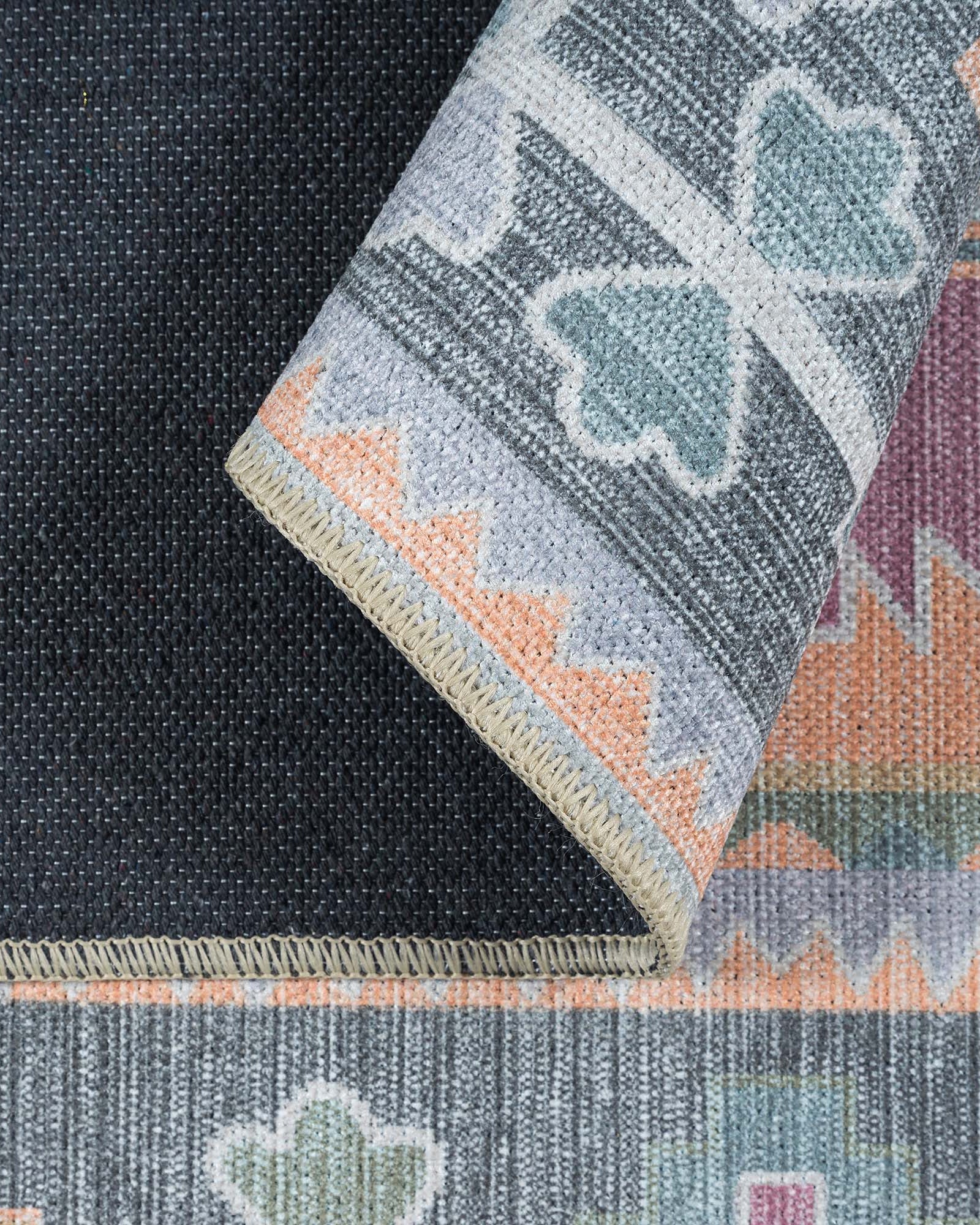 Kyra Green Pink Aesthetic Oushak Rug