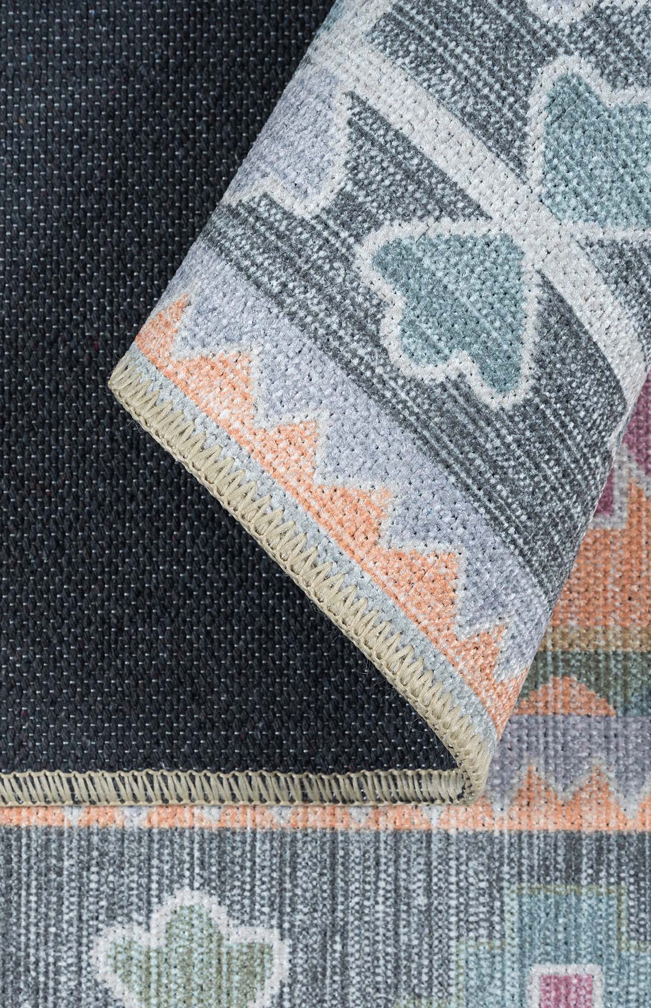 Kyra Green Pink Aesthetic Oushak Rug