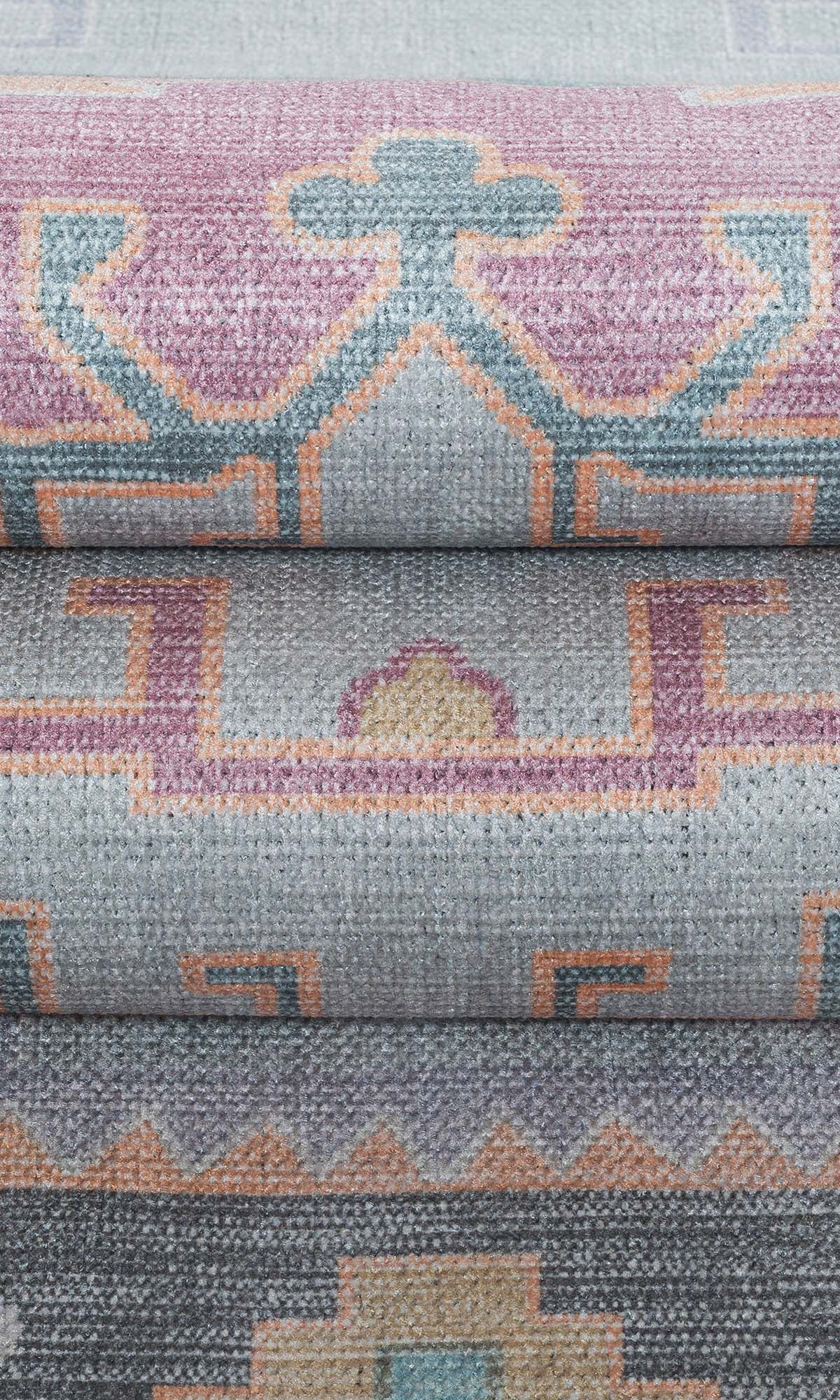 Kyra Green Pink Aesthetic Oushak Rug