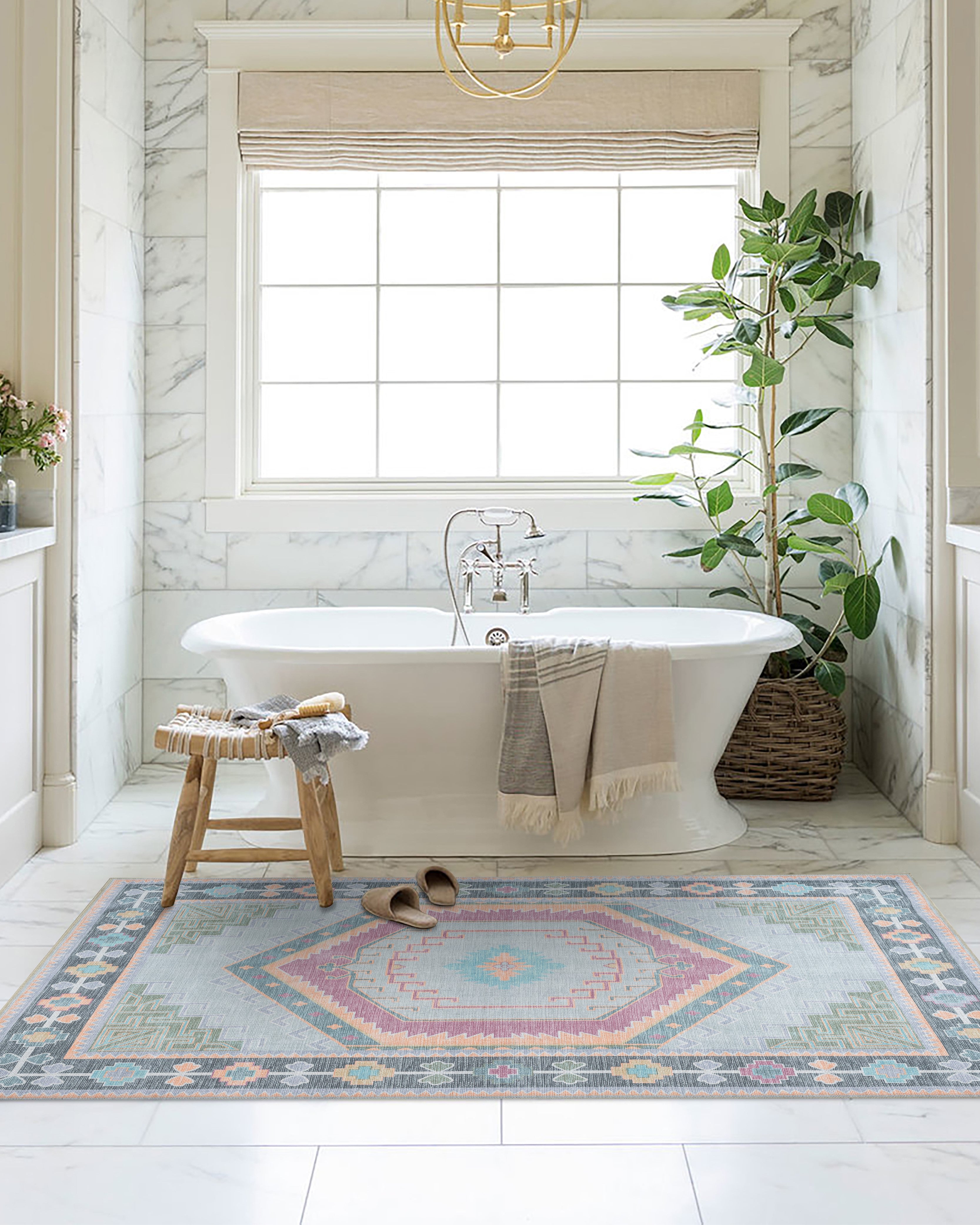 Kyra Green Pink Aesthetic Oushak Rug