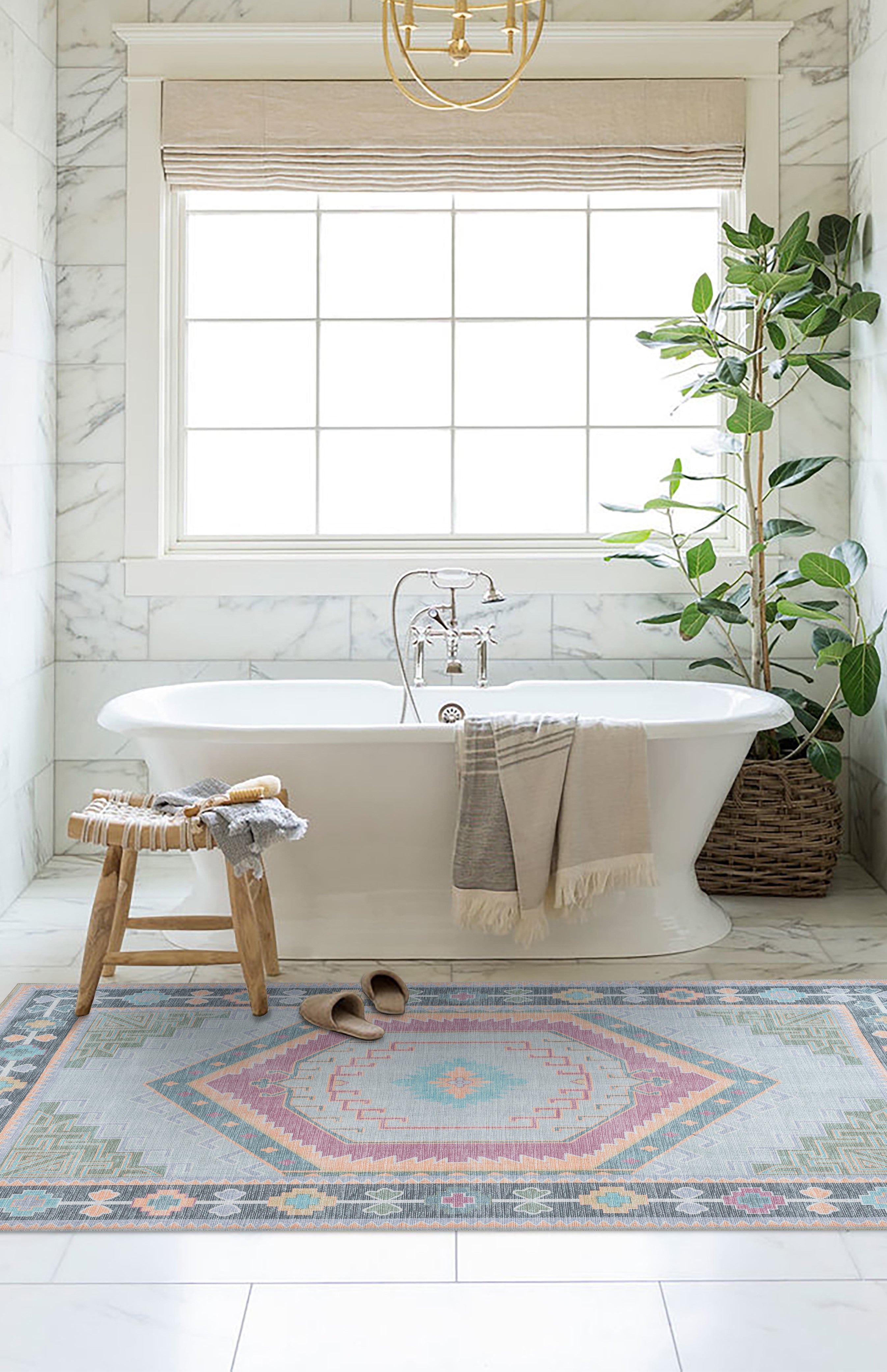 Kyra Green Pink Aesthetic Oushak Rug