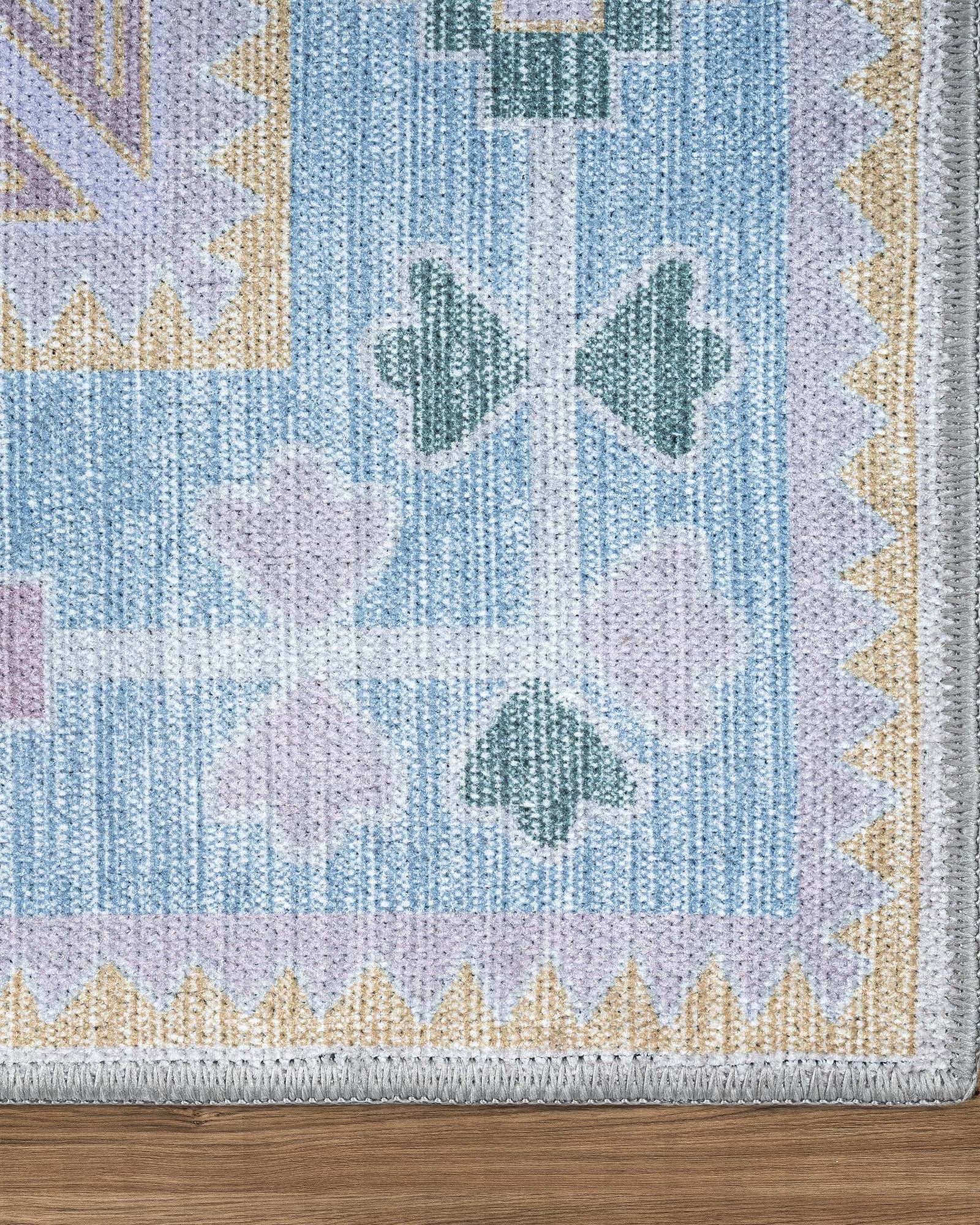 Averill Lavender, Pink & Blue Modern Oushak Rug