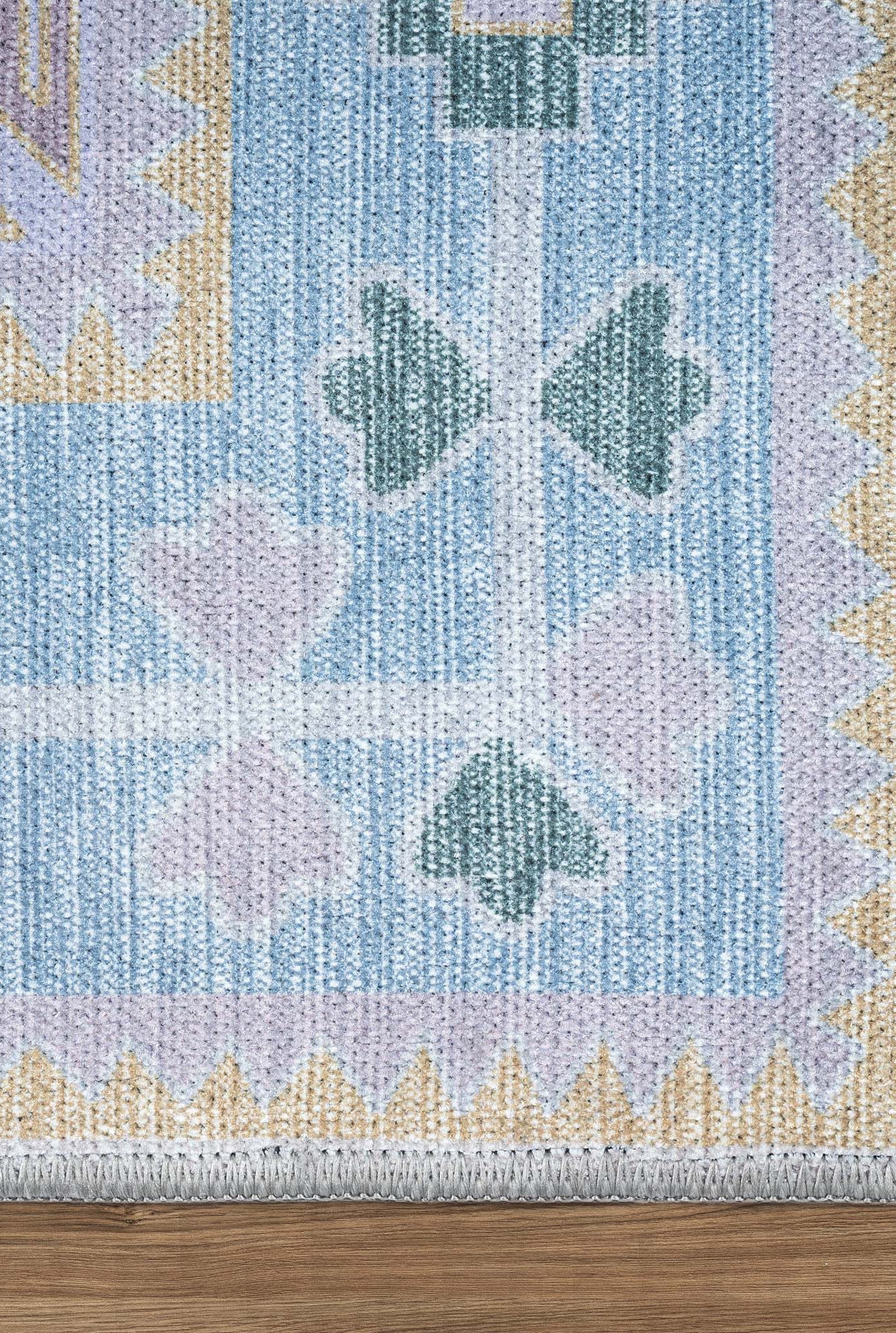 Averill Lavender, Pink & Blue Modern Oushak Rug