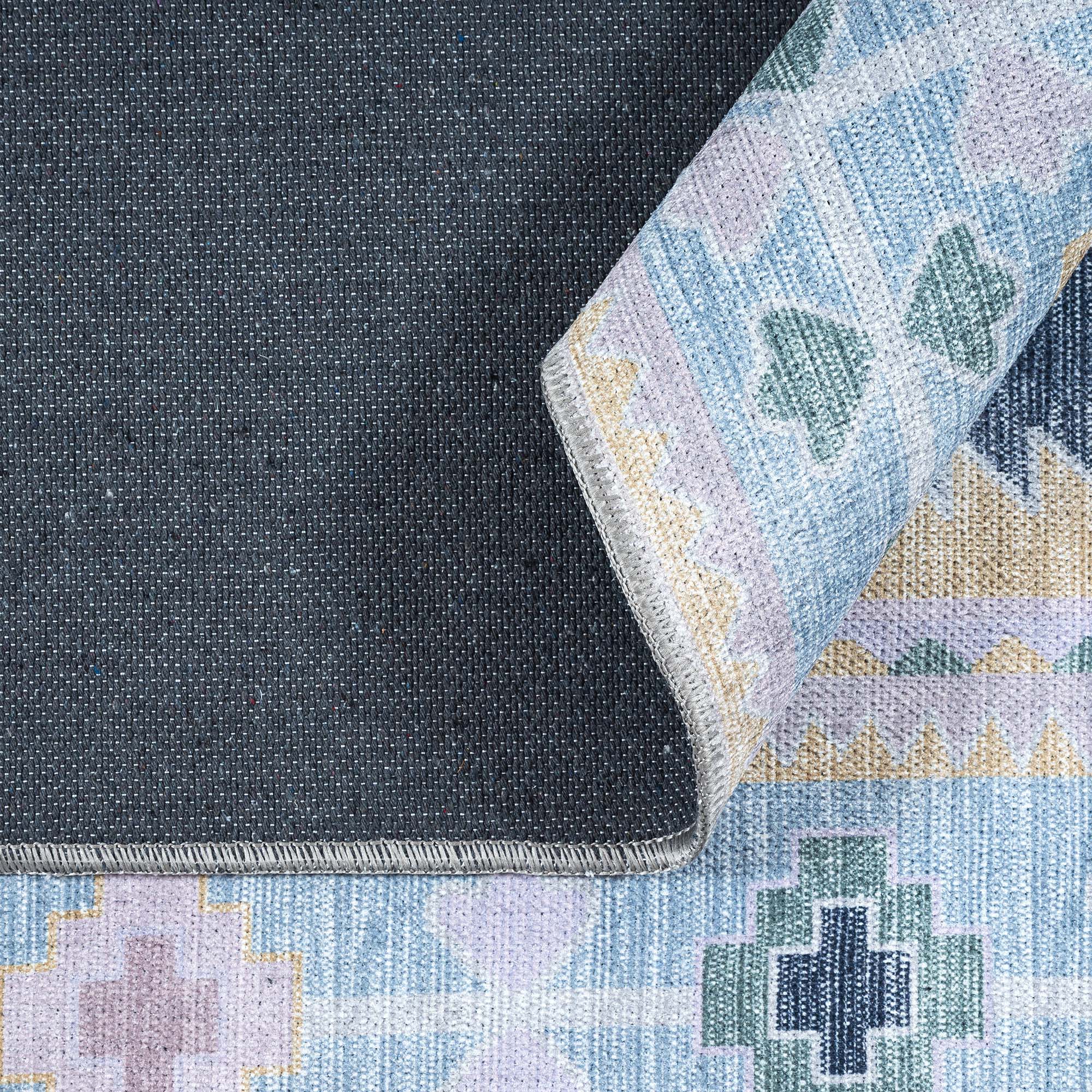 Averill Lavender, Pink & Blue Modern Oushak Rug